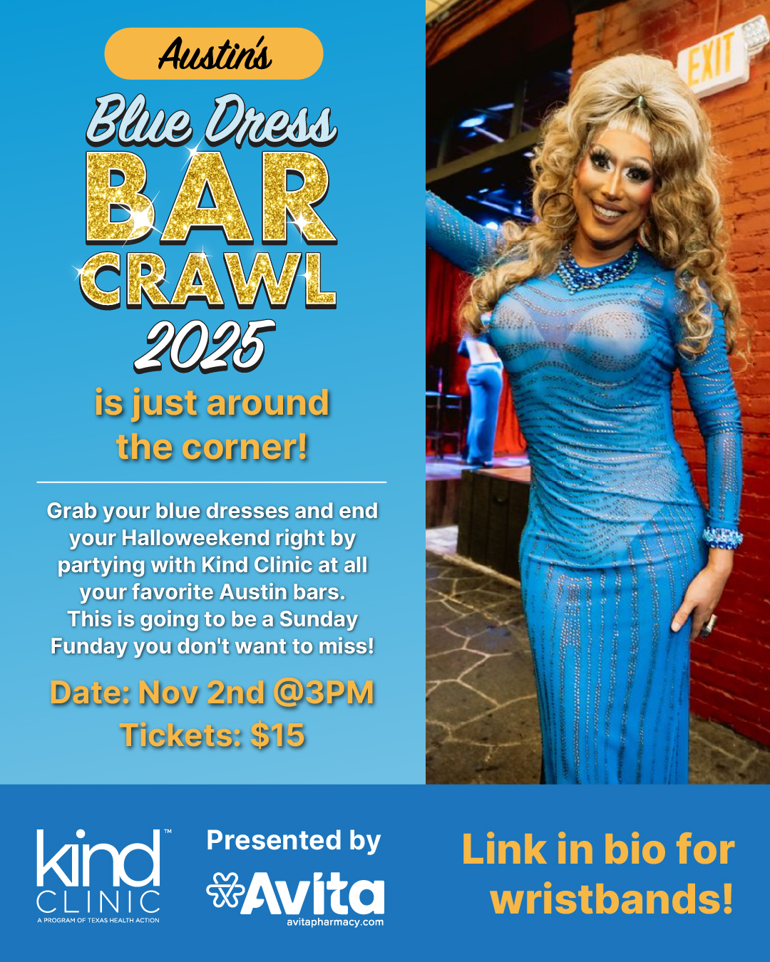blue dress bar crawl 2025 Collection_Fleur de Soleil