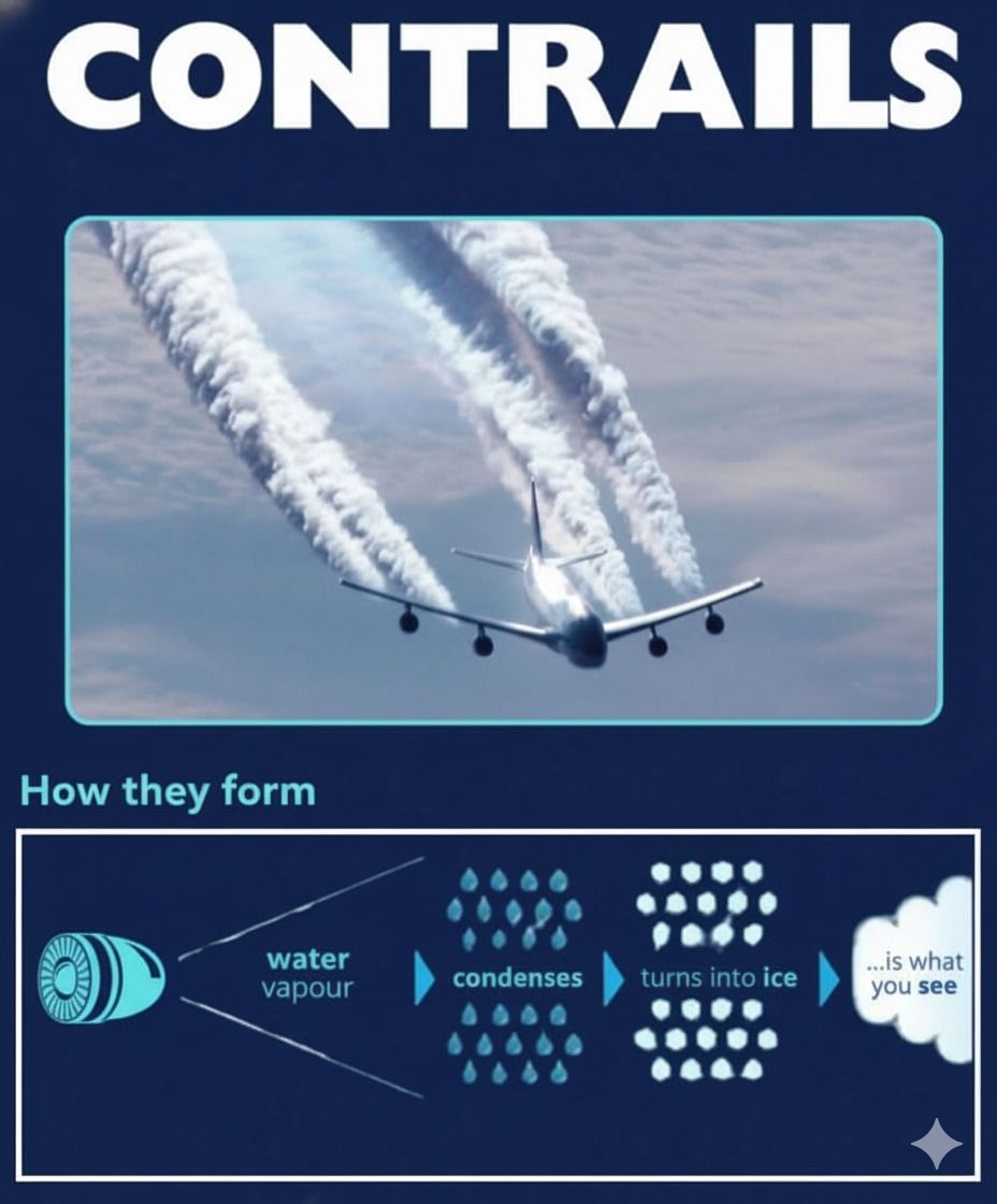 Pilot 24 - ️ What Are Contrails? The Science Behind Those... | Facebook