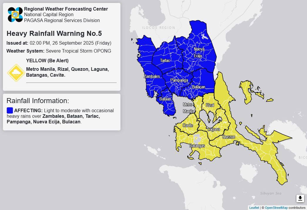 CLTV36 - YELLOW WARNING LEVEL 🌧 ‎ ‎Nakataas ang Yellow Rainfall Warning ...