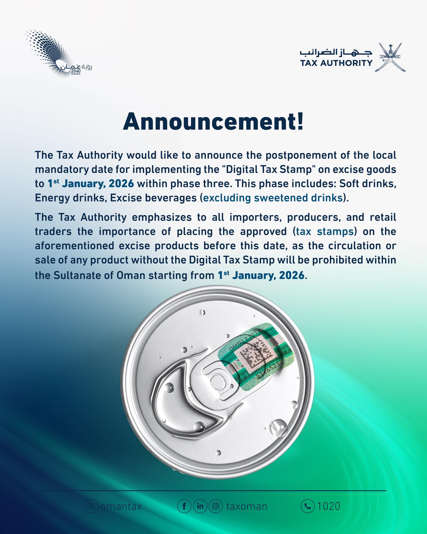 Tax - The #TaxAuthority would like to announce the postponement of the ...