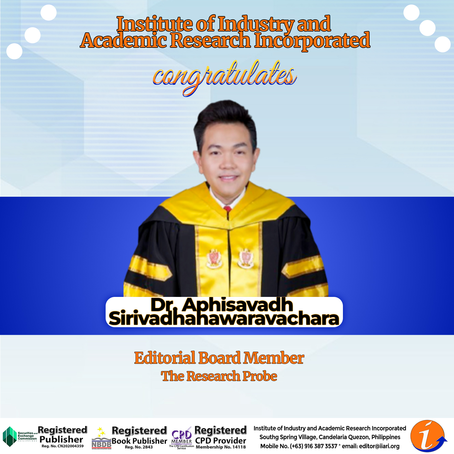 Institute of Industry and Academic Research Incorporated | Facebook