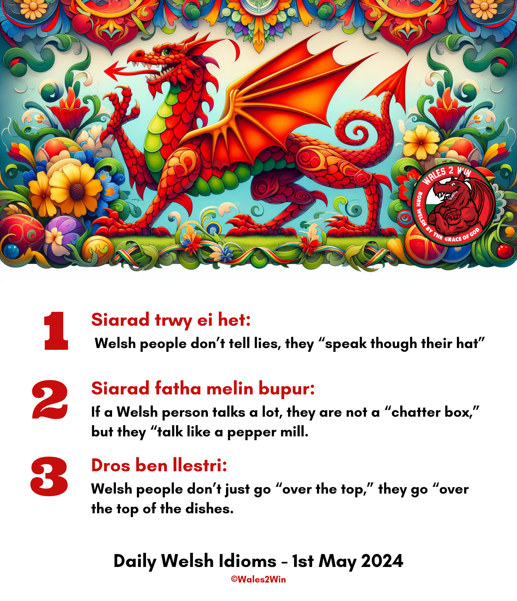 Wales2Win - It's 1st of May - We're starting it with some...