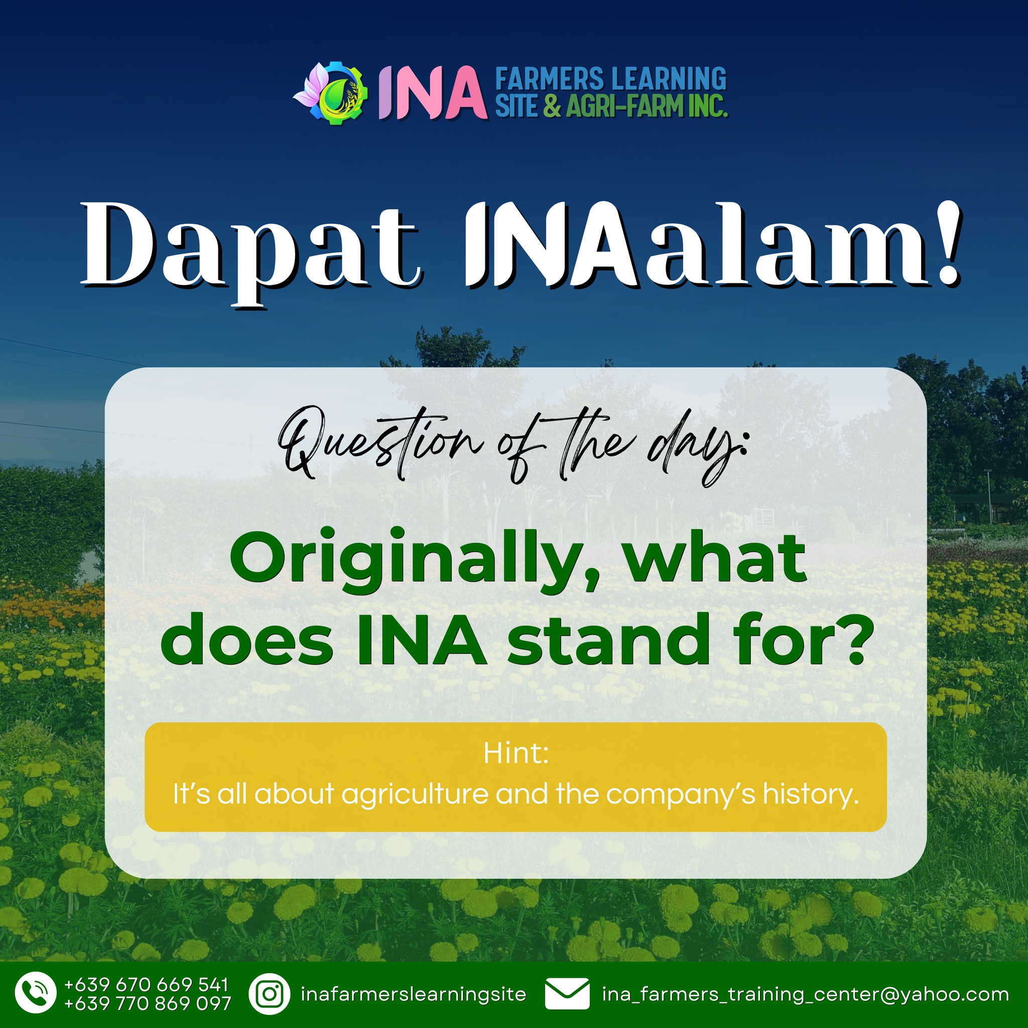 Ina Farmers Learning Site & Agri-Farm Inc.