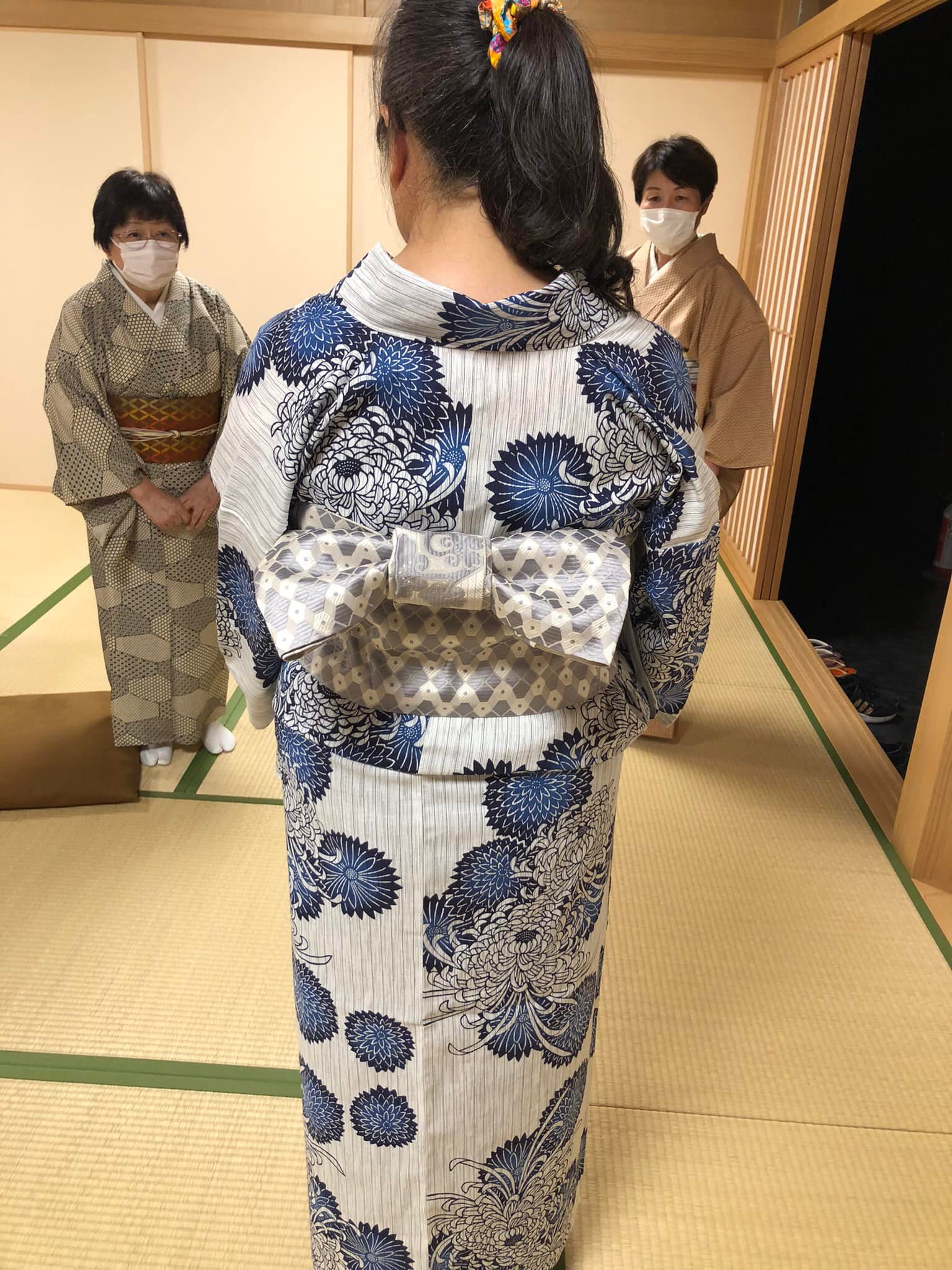 訪問着+長襦袢 付け下げ 八代目玉屋庄兵衛 作家物 雀踊り 稲穂 D1-