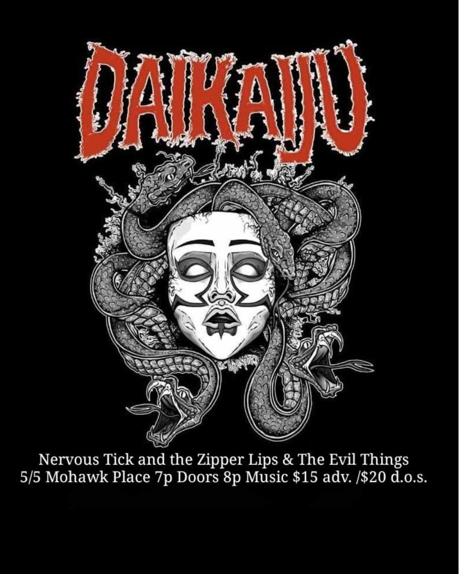 Kaiju-themed surf rockers Daikaiju return to Mohawk tonight! You