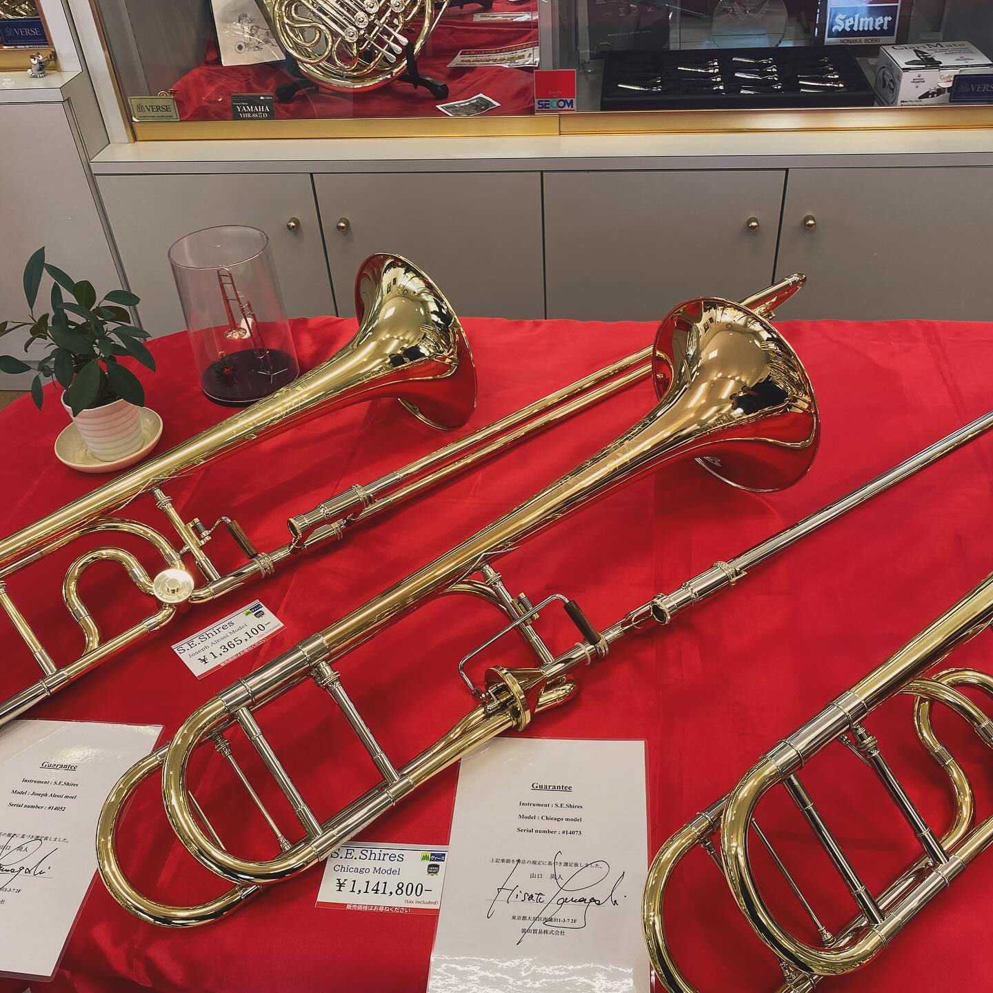 トロンボーンフェアはじまりました！ 今回はS.E.Shires アレッシモデル 