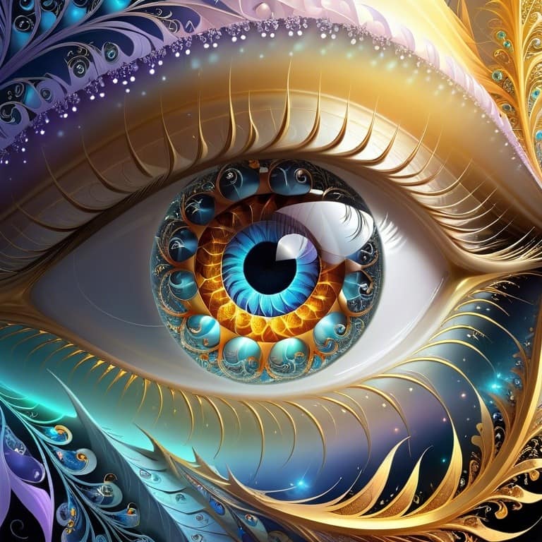 The Fractal Onion Eye オリジナルアート fractal eye fractal ethereal fantasy concept art firenze