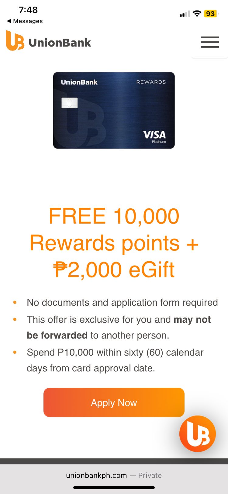 UNION BANK CREDIT CARD | Pina confirm ko sa CS nila about NAFFL promo ...
