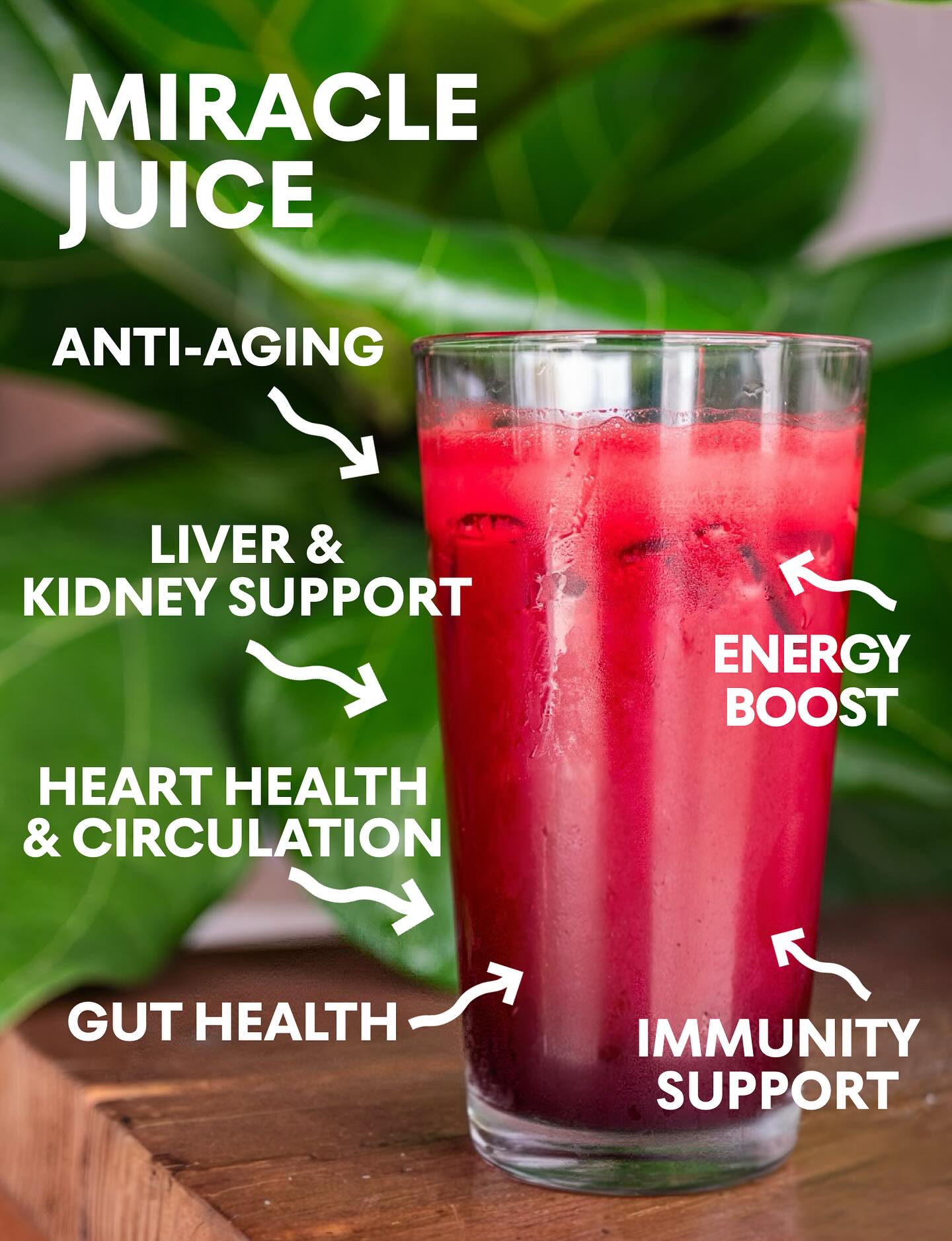 Miracle juice for detox and energy boost