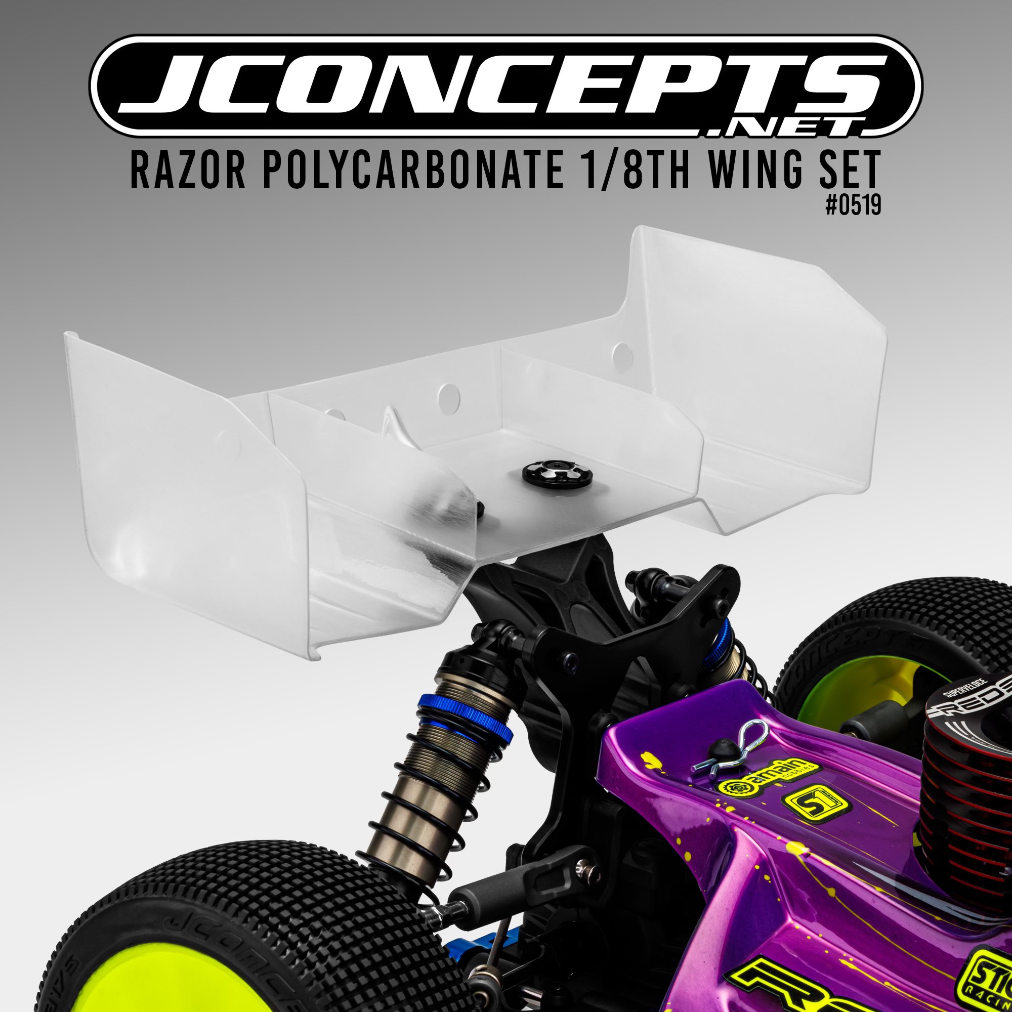The Razor polycarbonate wing features a brand-new design mimicking