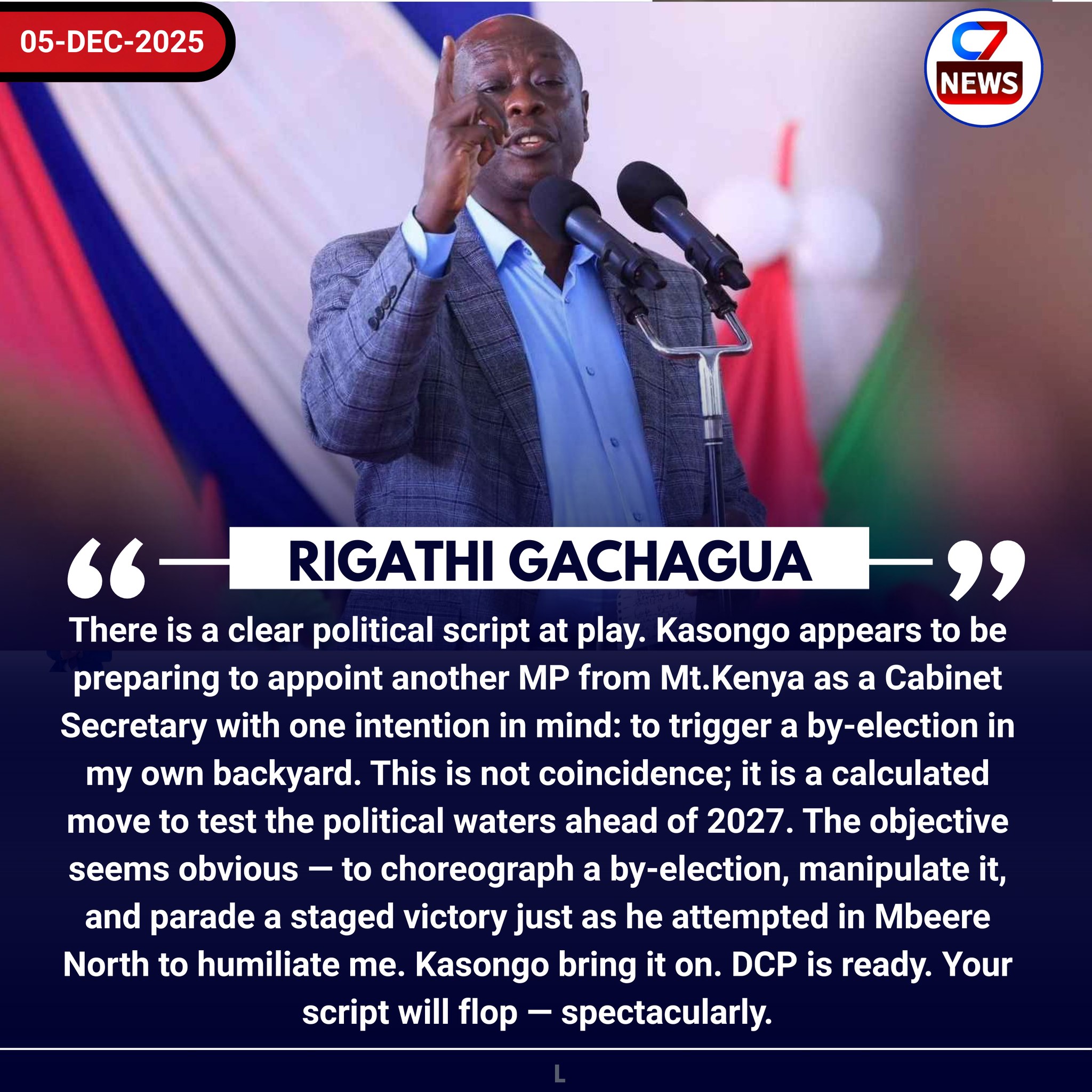 Channel - There is a clear political script at play. Kasongo appears to ...