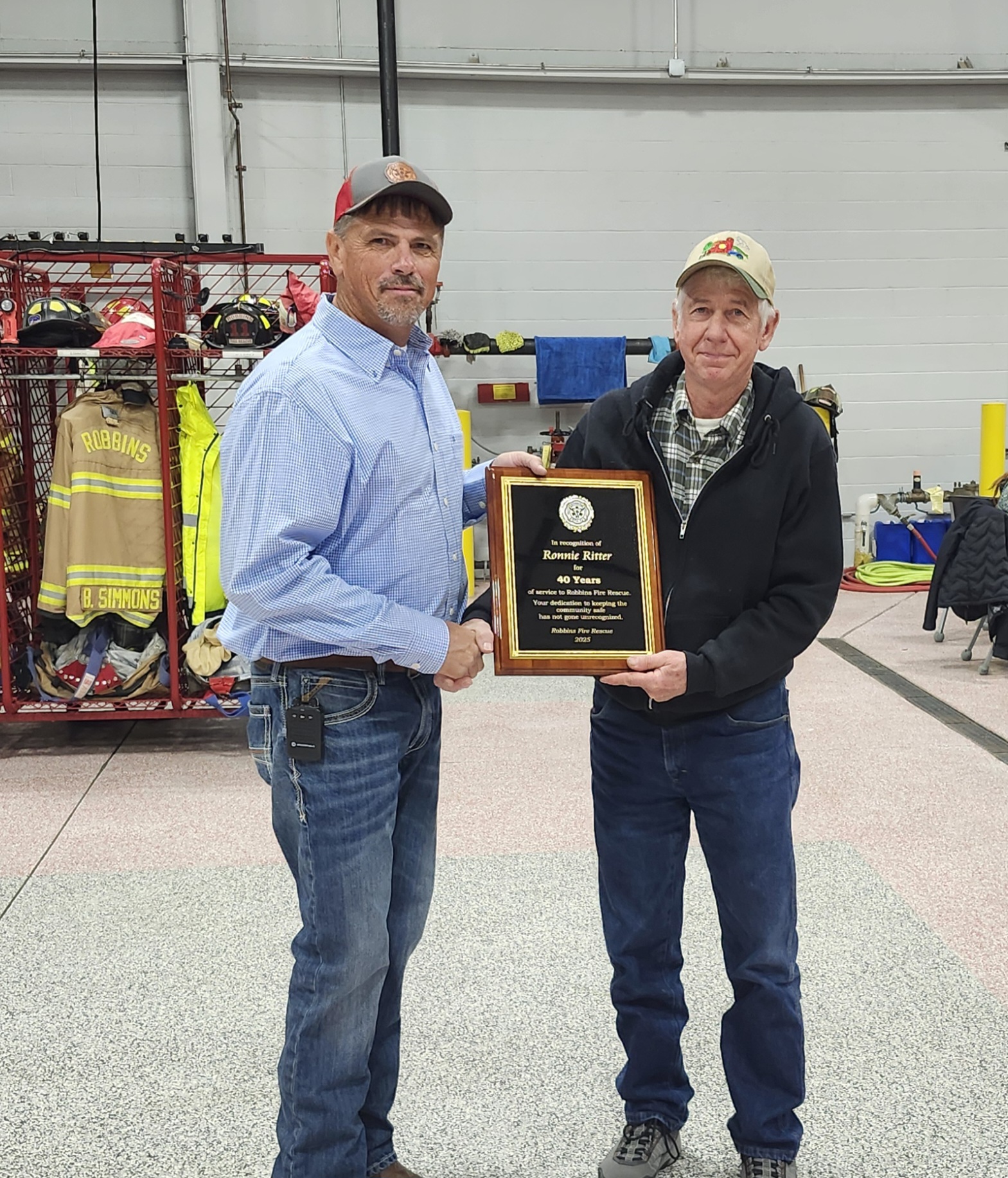 Robbins - Ronnie Ritter, 40 years of service. Ronnie began his ...