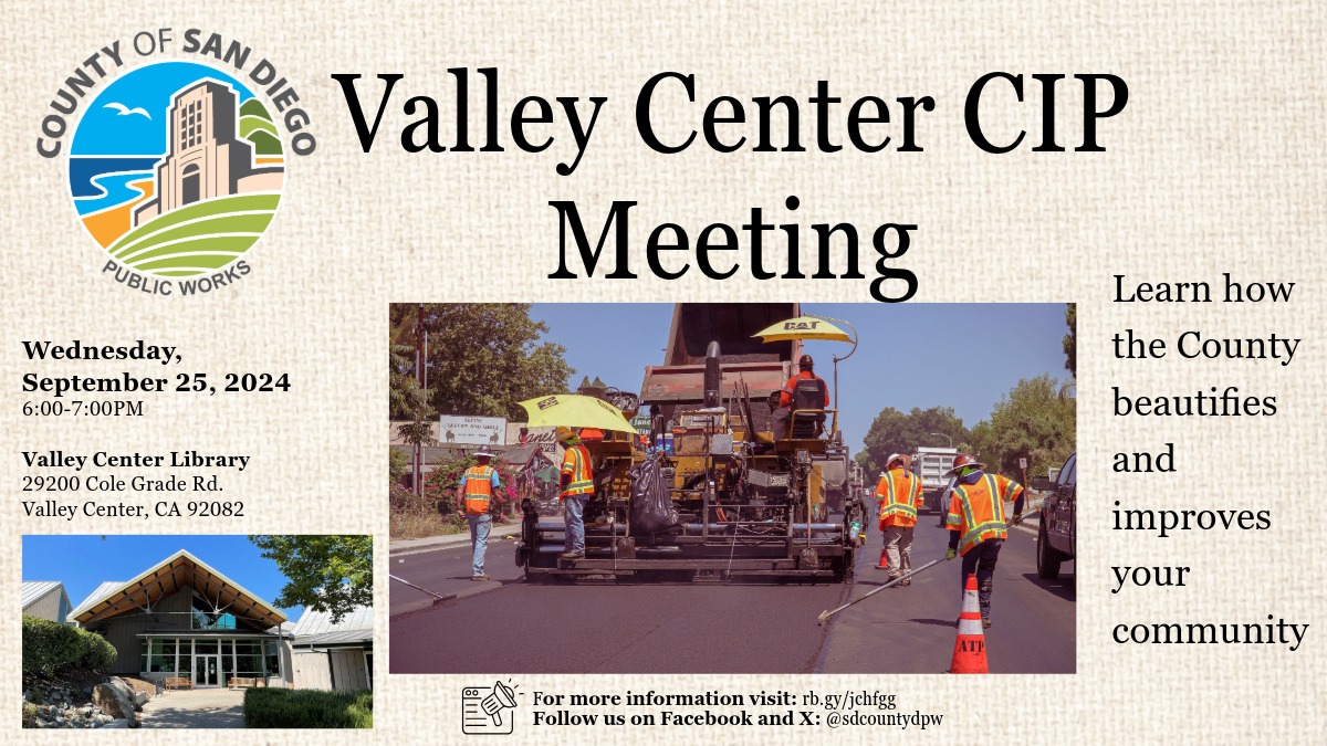 SDCountyDPW - 📅 County of San Diego Capital Improvement Plan Tour 2024 ...