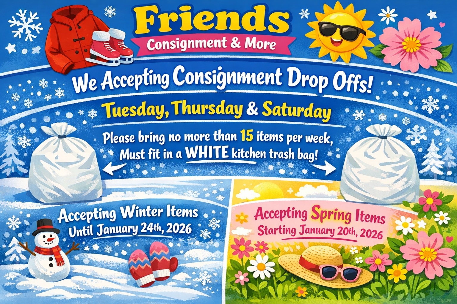 Friends - Consignment Drop Off Update!! We are accepting Winter Items ...