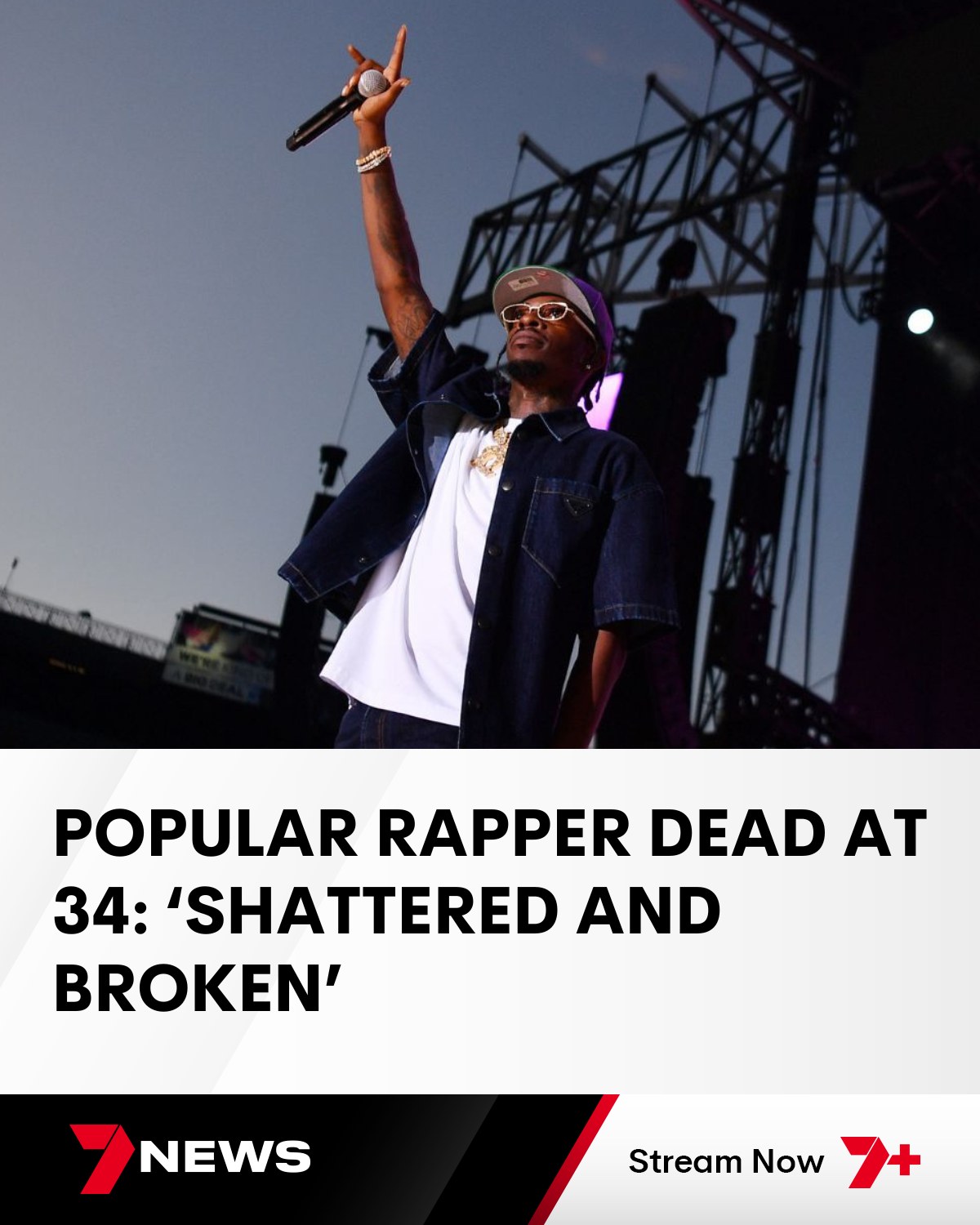 7NEWS Adelaide - The rapper’s ‘sudden death’ was confirmed... | Facebook