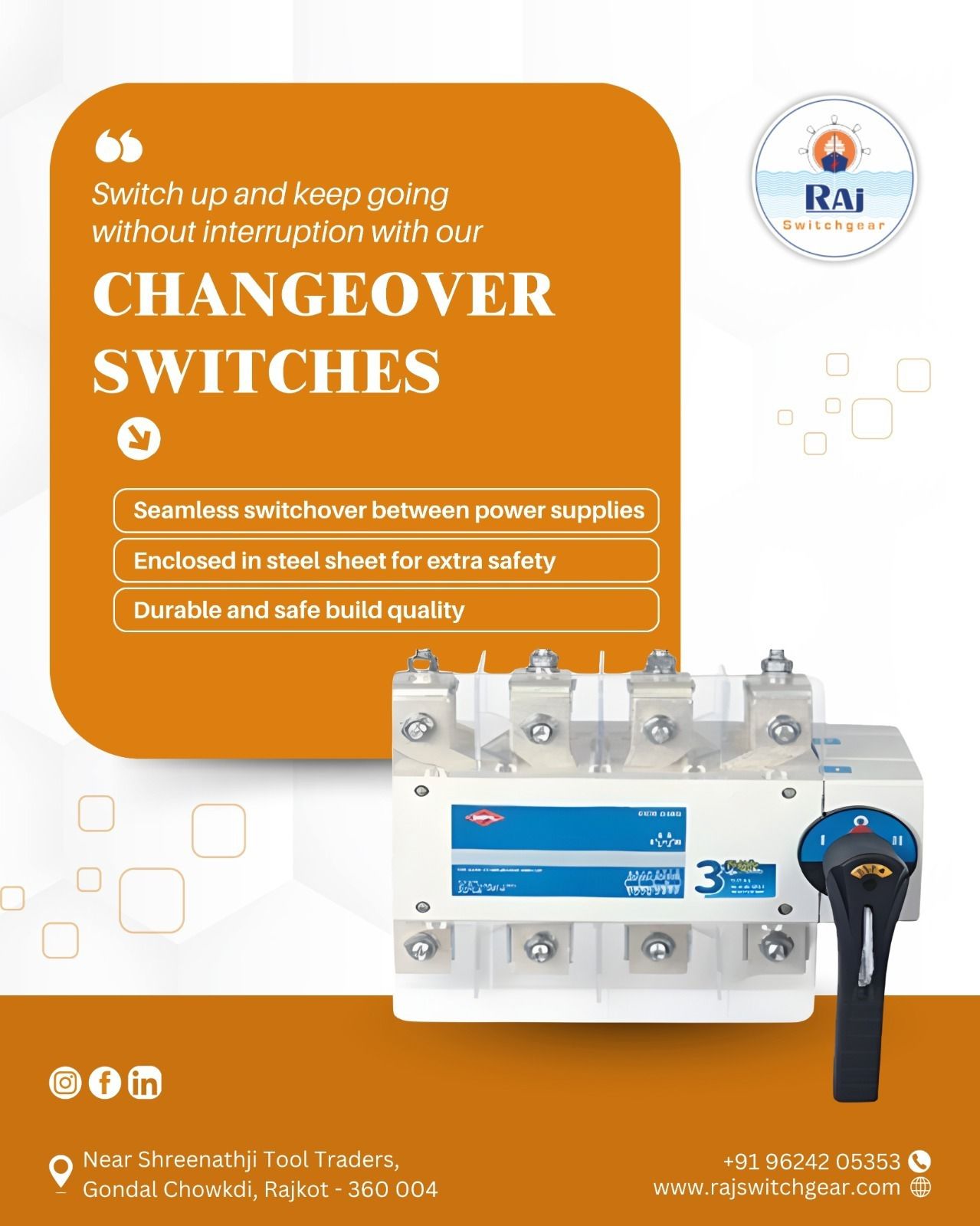 Raj - ⚡ Stay powered without pause! Raj Switchgear brings you high ...