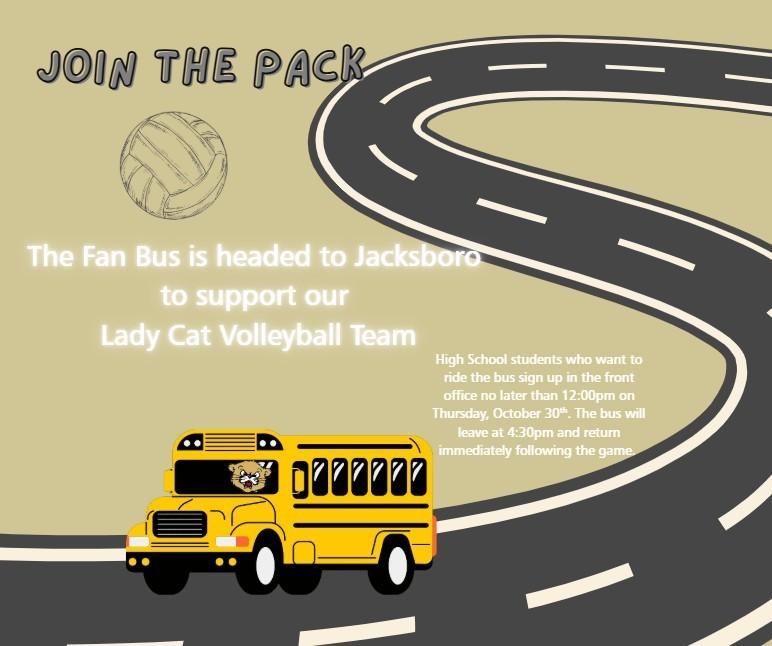 Henrietta - The Fan Bus is headed to Jacksboro to support our LadyCats ...