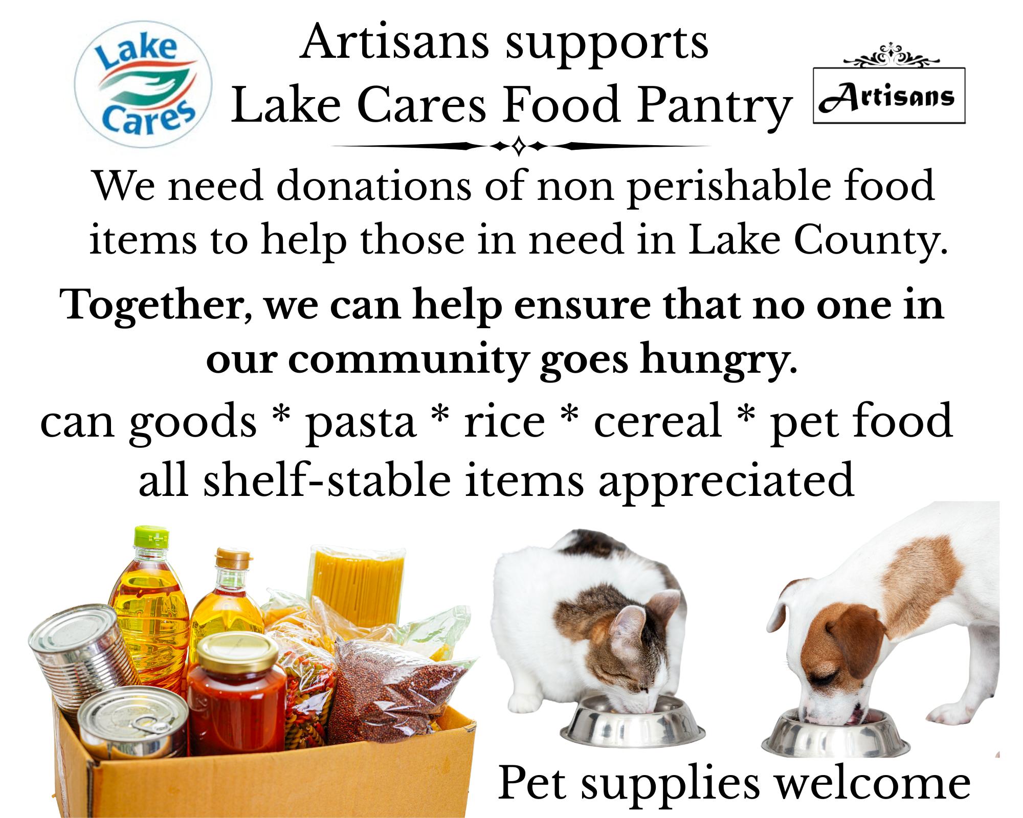 Artisans - Artisans has established a donation bin for collecting non ...