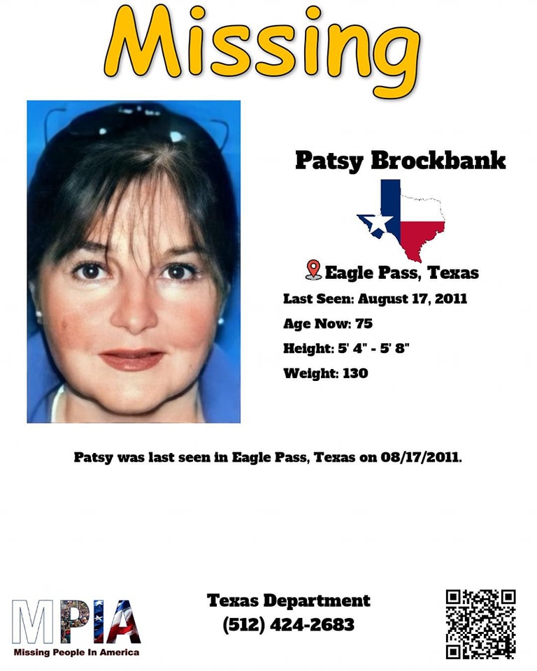 MISSING Patsy Brockbank 🌐 More... - Missing People In America | Facebook