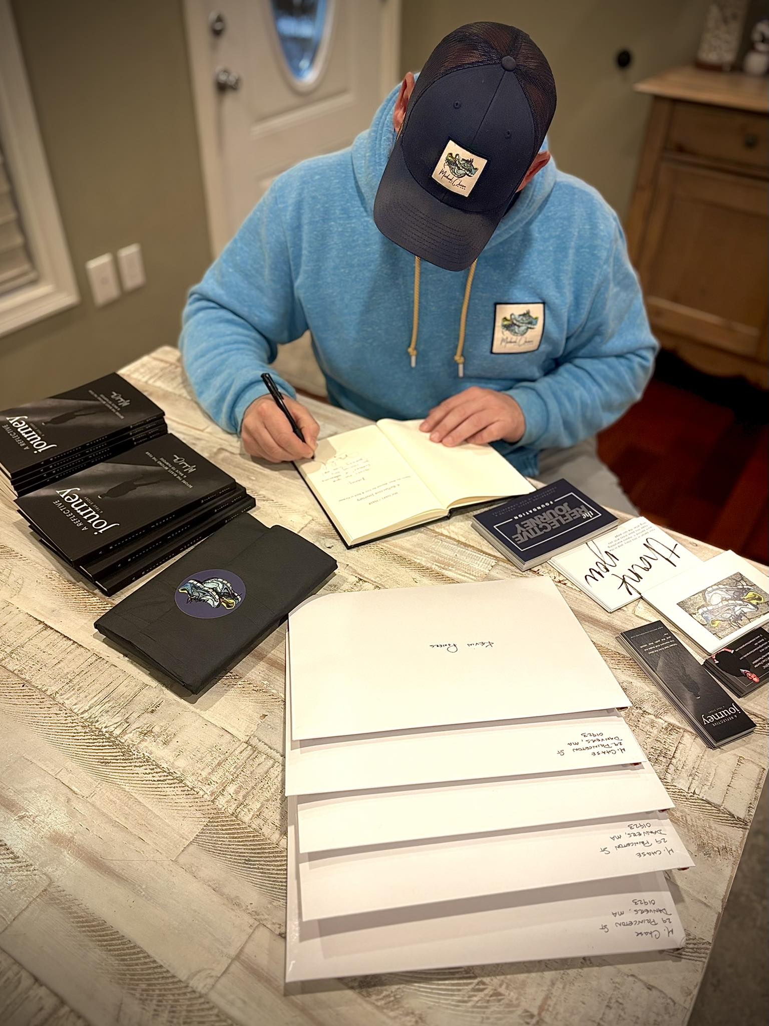 Michael Chase - Signing copies of my book, packaging for... | Facebook