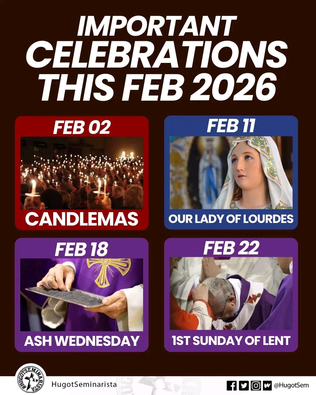 The Roman - IMPORTANT CATHOLIC CELEBRATIONS – FEBRUARY 2026 Feb 2 ...