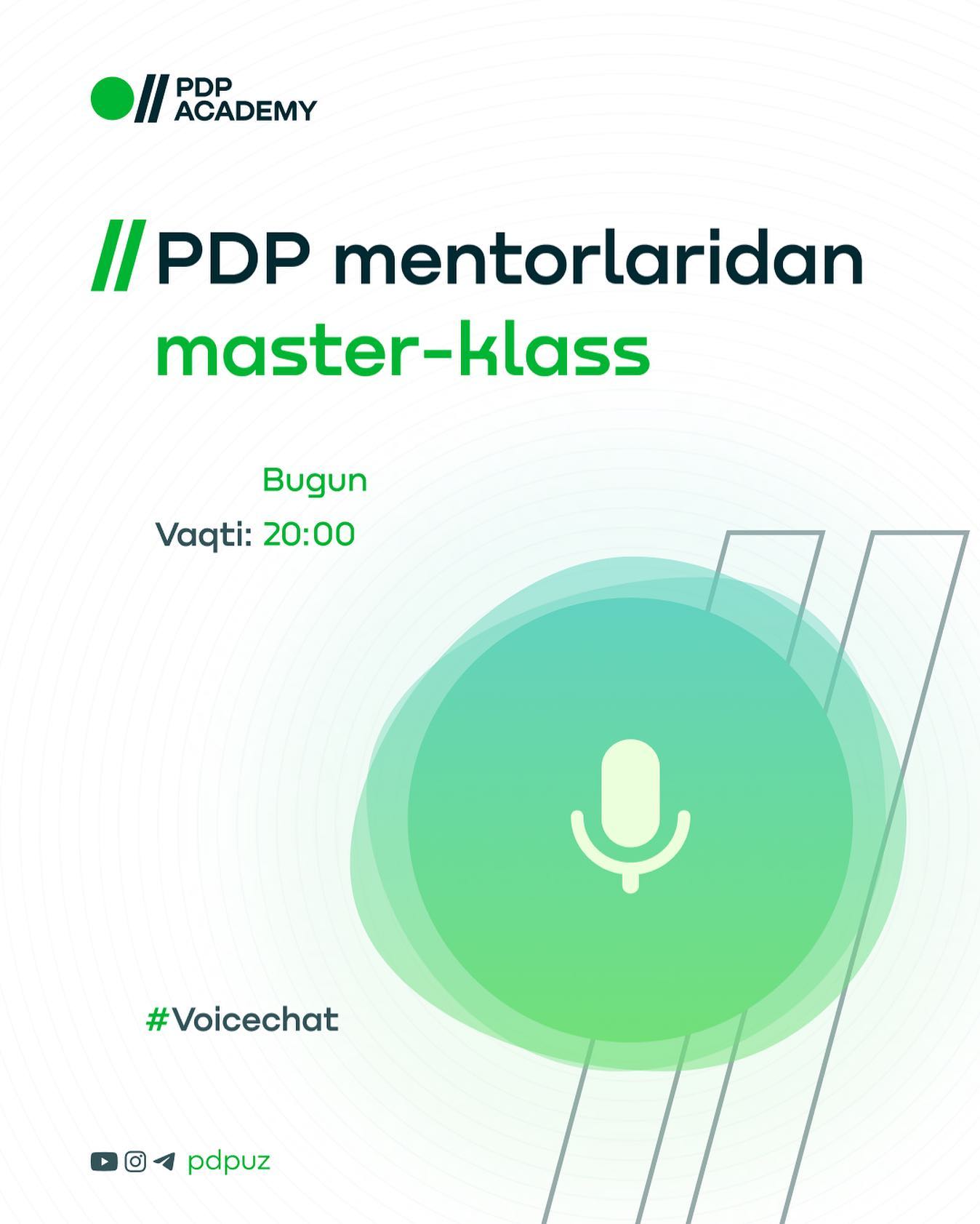 PDP Academy - 😱 Kechagi master-klassda ishtirok...