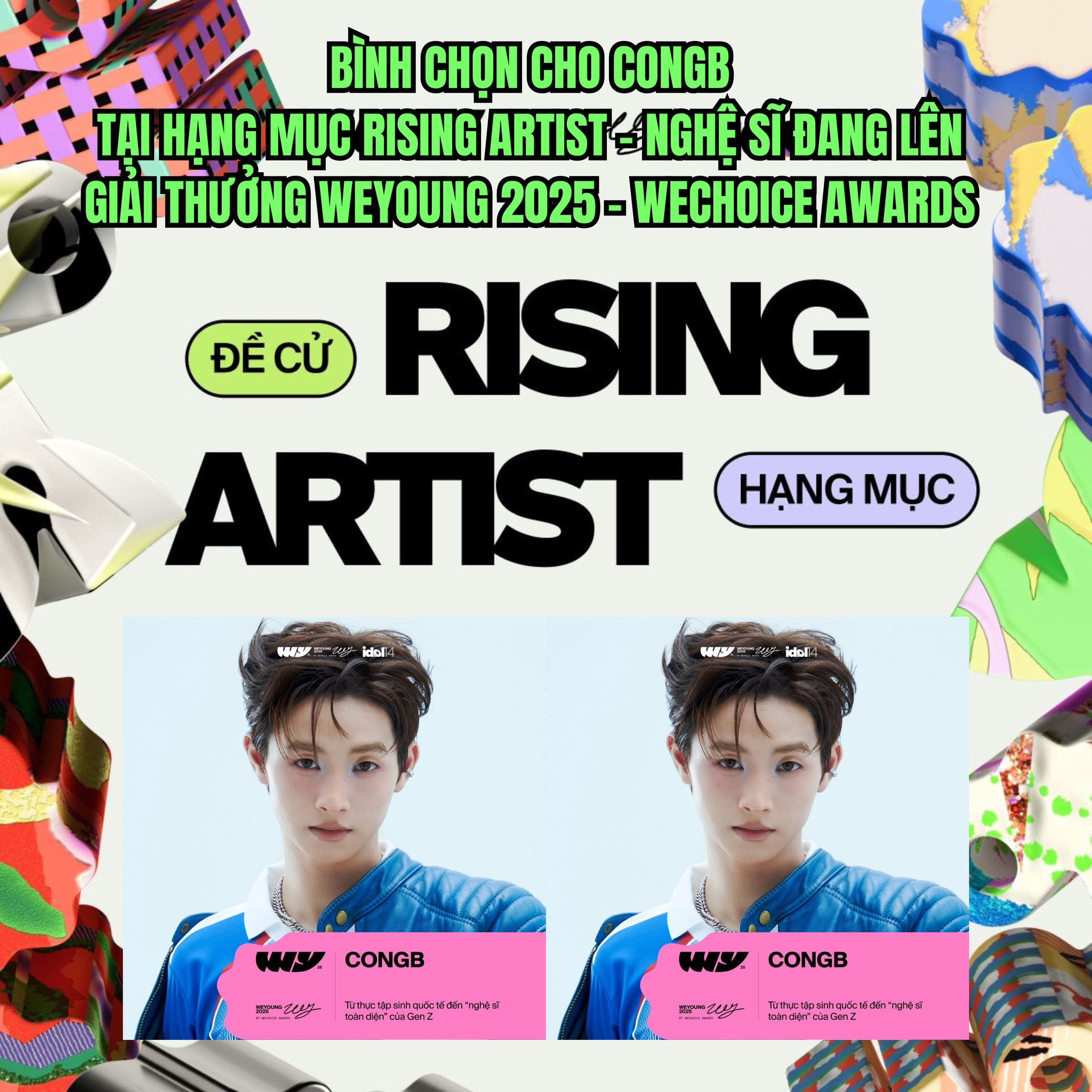 Mekongriver - CONGB ĐƯỢC ĐỀ CỬ TẠI HẠNG MỤC RISING ARTIST CỦA WEYOUNG ...