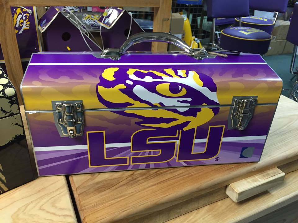 Just in New LSU mailbox , Tool box , and Ice Chest on wheels