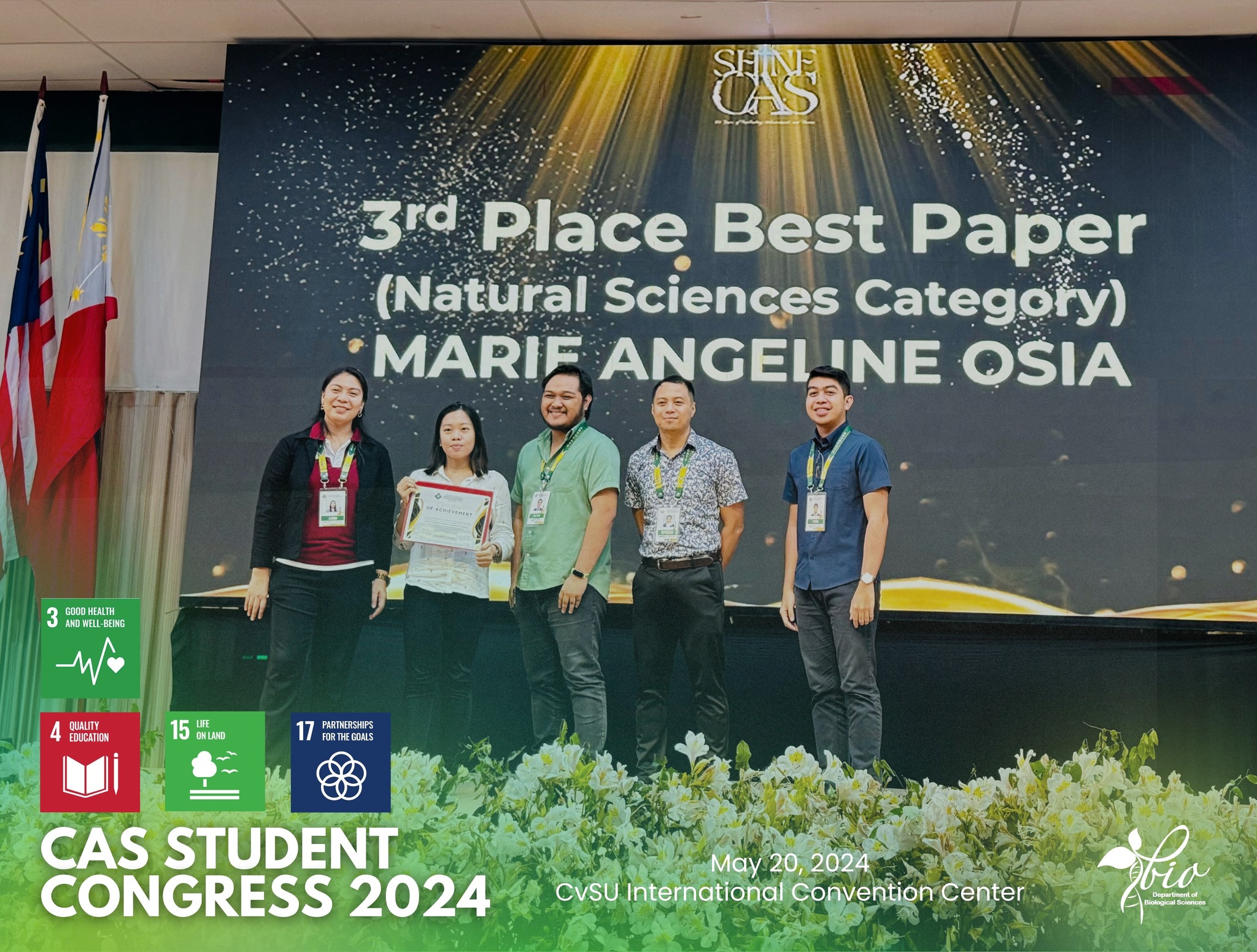 𝗦𝗵𝗶𝗻𝗶𝗻𝗴 𝗕𝗿𝗶𝗴𝗵𝘁 𝗶𝗻 𝘁𝗵𝗲 𝗦𝗽𝗼𝘁𝗹𝗶𝗴𝗵𝘁 Congratulations to the three BS Biology ...