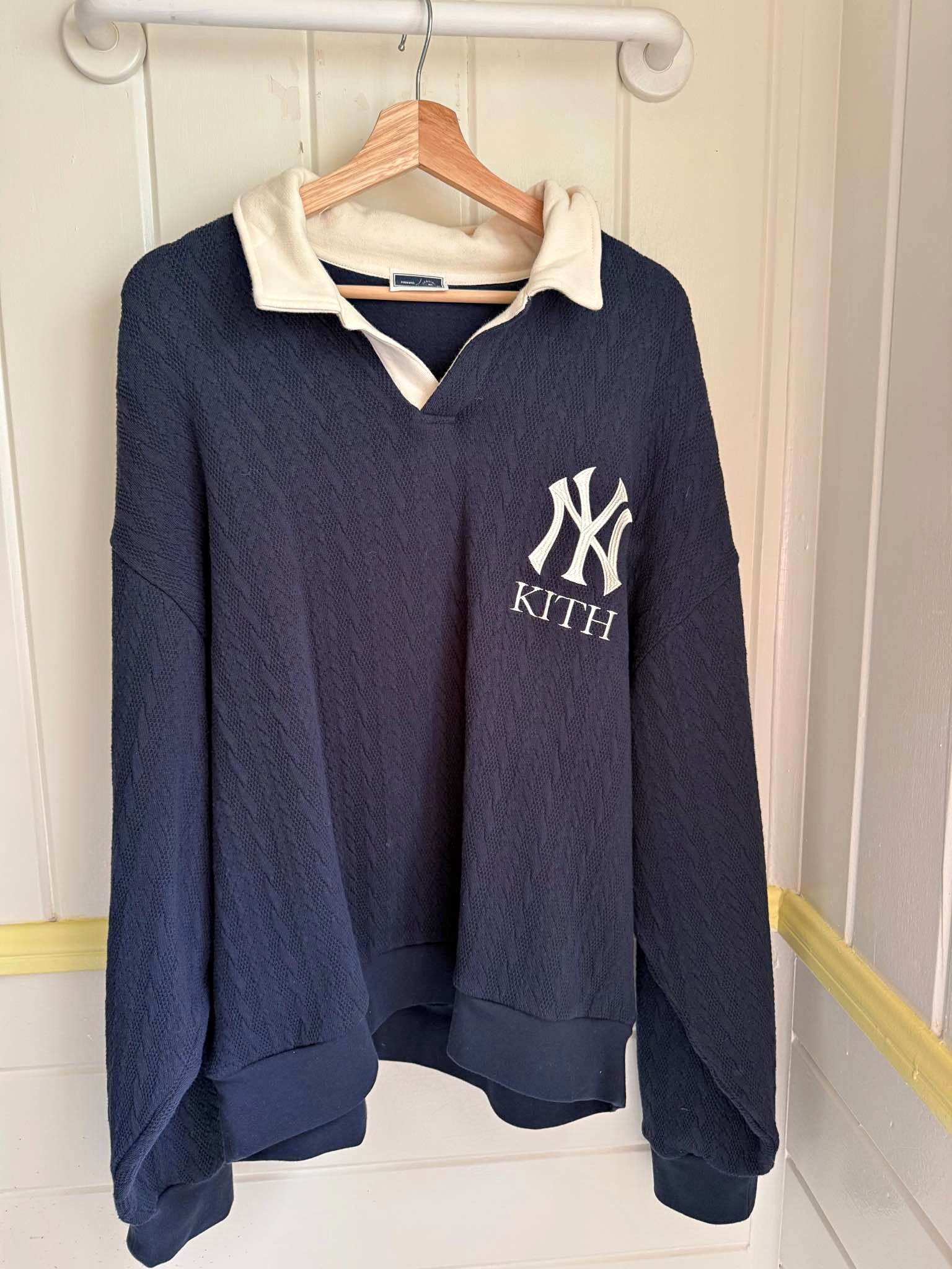 Kith x NY Yankees Cable Fleece Nelson Sweater – Sweatshirts 