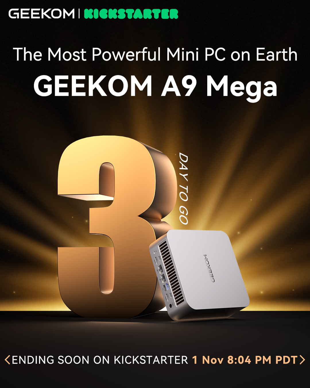 Geekom_UK - ⏳Only 3 days remain to support the GEEKOM A9 Mega on ...
