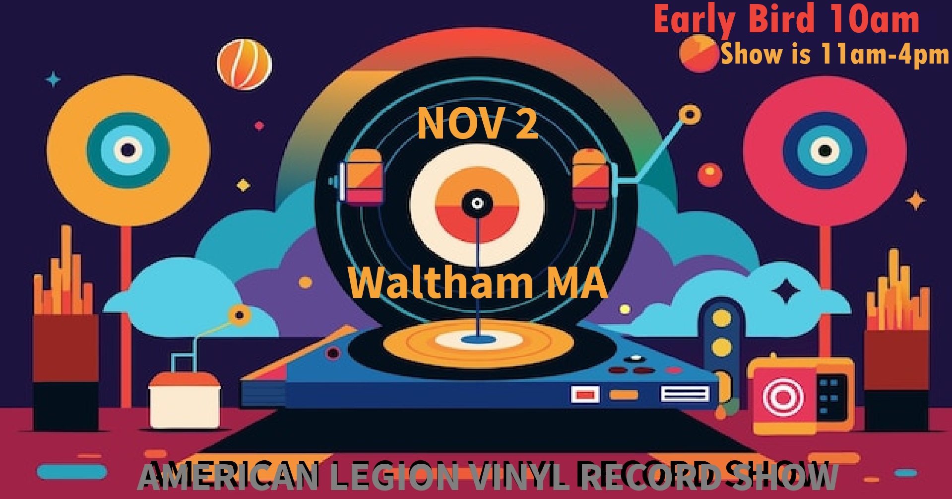 Waltham MA Vinyl Record Show+ CDs