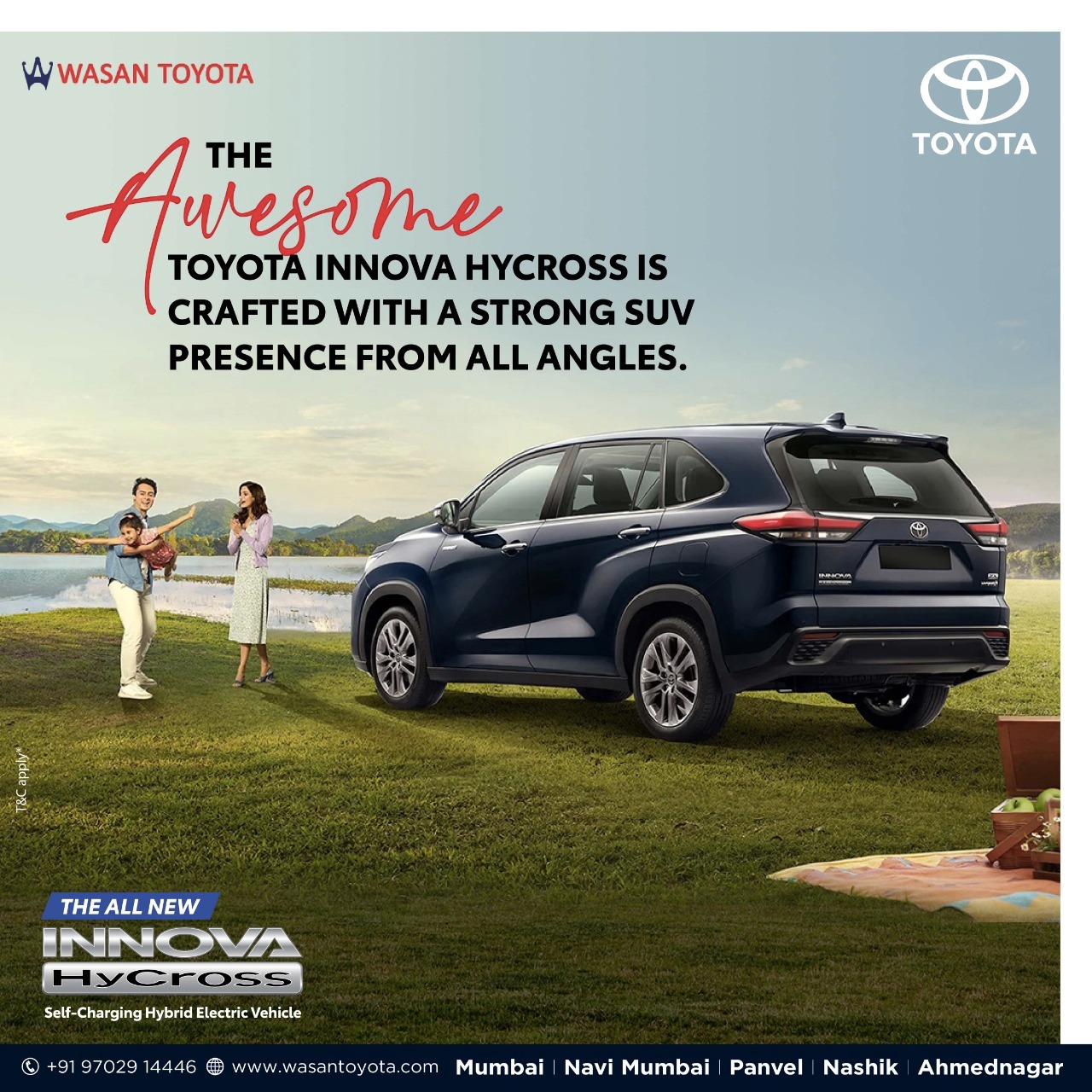 The Toyota Innova HyCross packs a strong SUV presence, with every