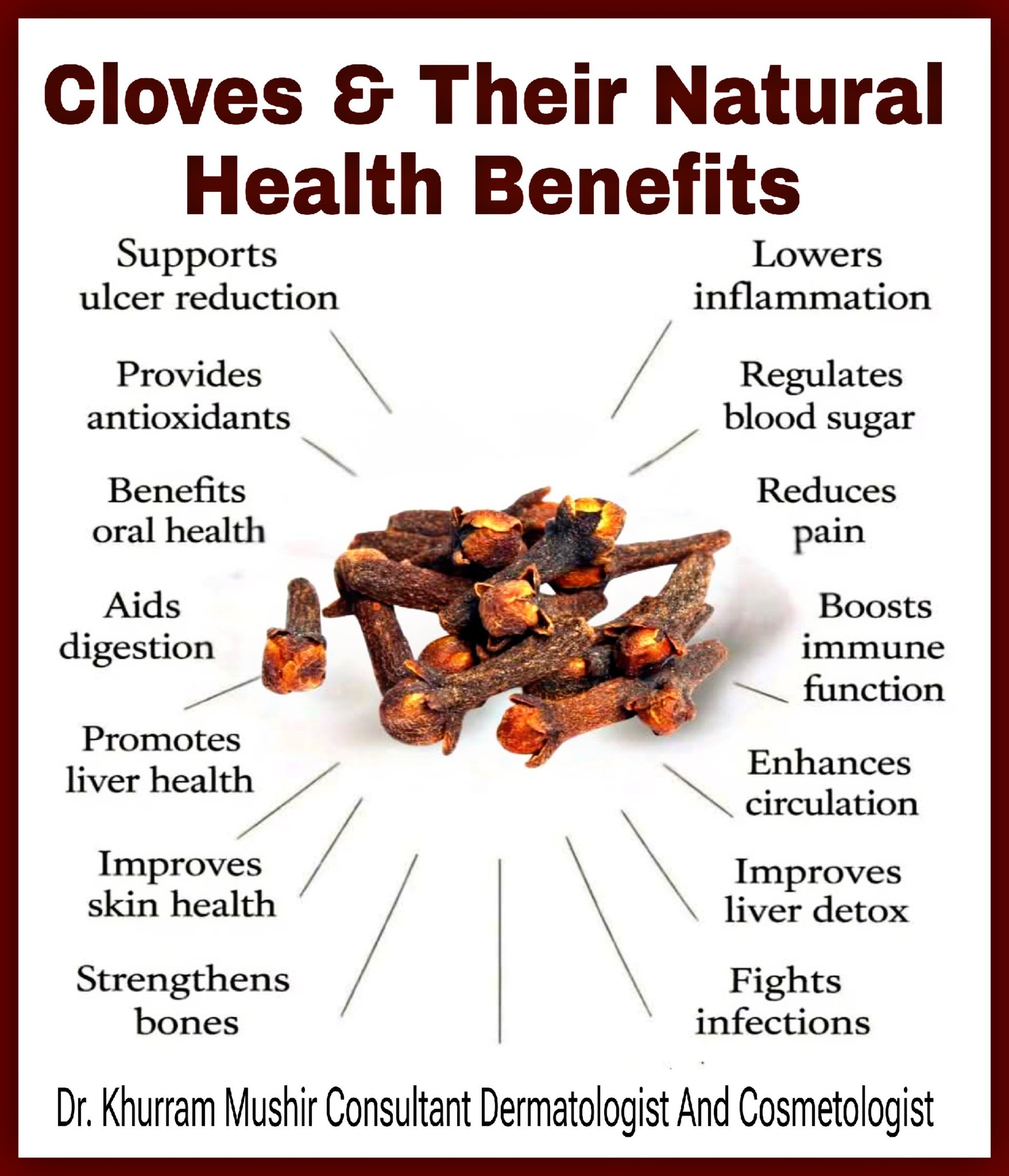Dr. - 🌿 Cloves & Their Natural Health Benefits 🌿 Cloves have been used ...