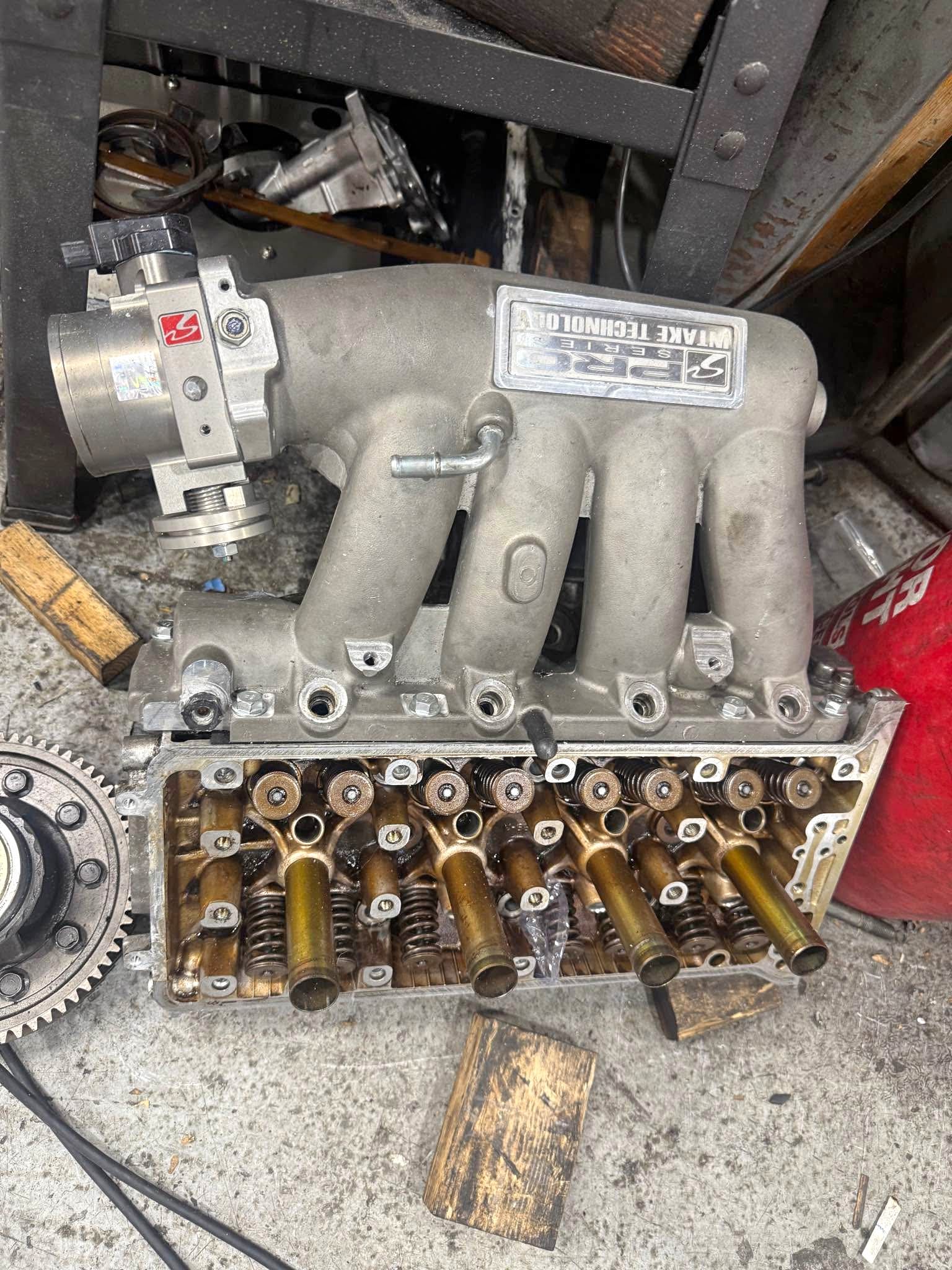 K24 rbb 3 lobe cylinder head Skunk2 throttle body and intake manifold ...