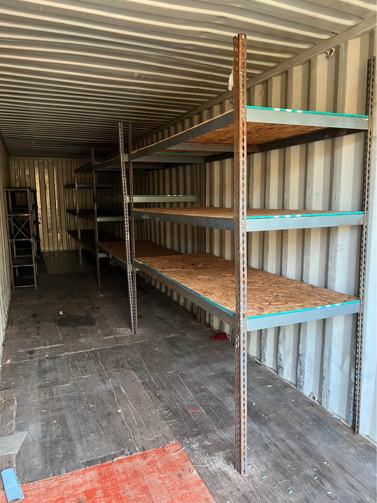 Used 40 ft Connex Shipping containers AND shelving - Storage Sheds ...