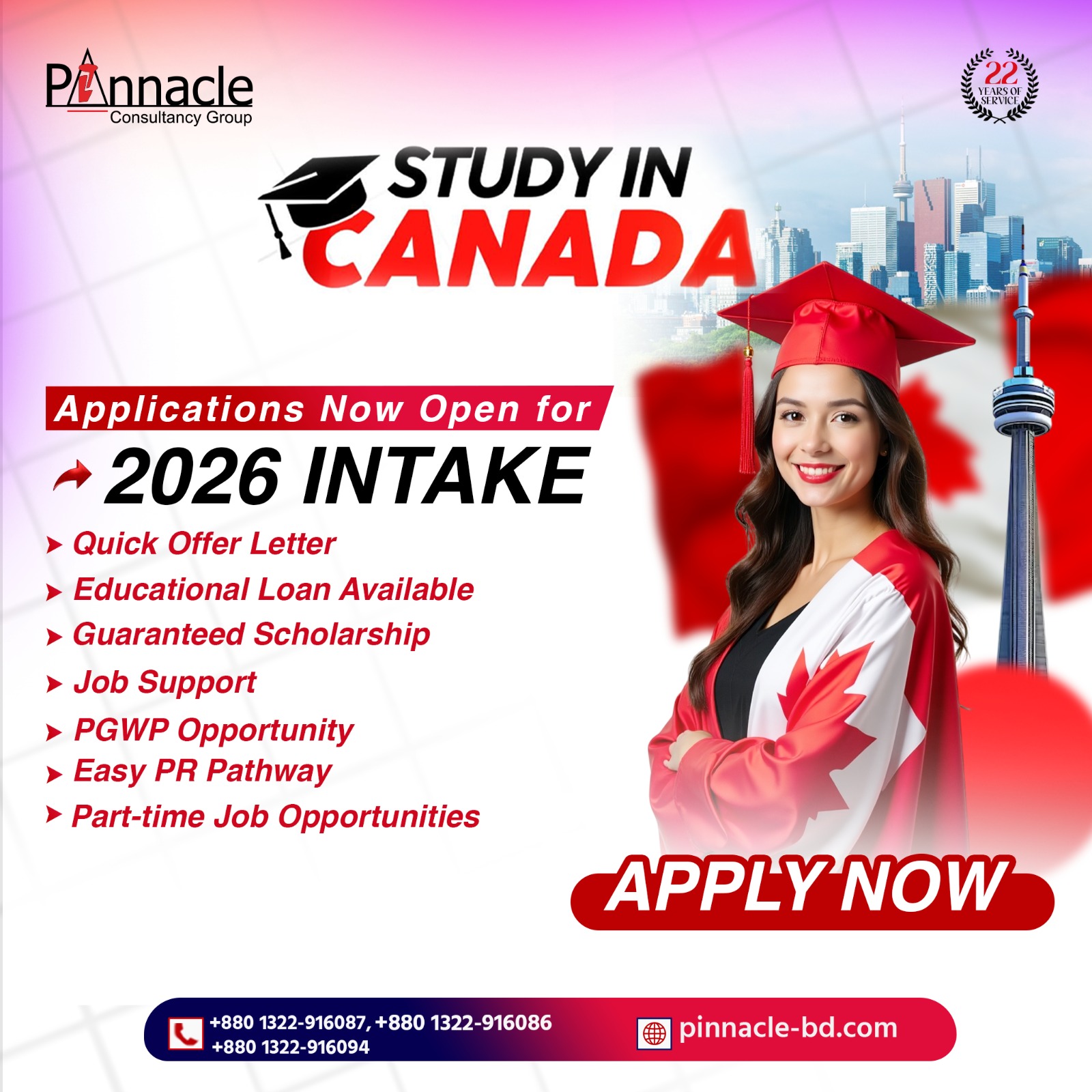 Pinnacle - 🍁 Study in CANADA – 2026 Intake Now Open! Dreaming of ...
