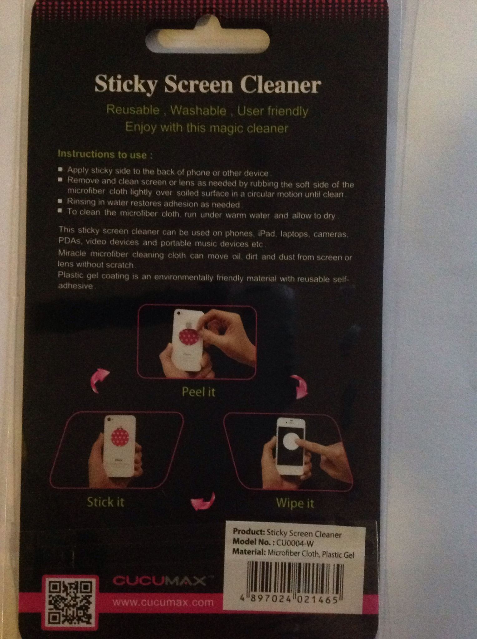 Microfibre Screen Cleaner Stickers
