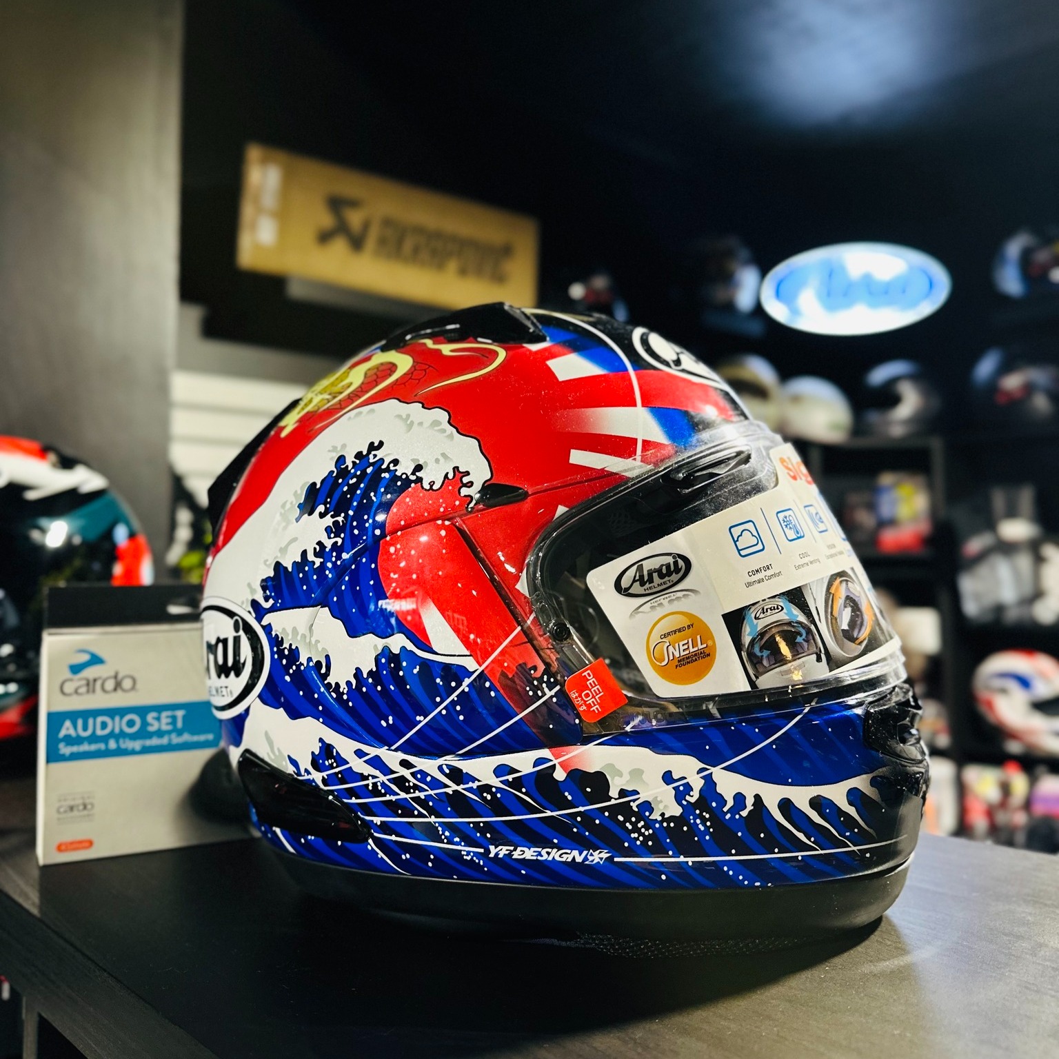 arai helmet certification Corsair-X - Shogun - Size Medium Smooth shell along the Snell test line in the temple area increases the helmets ability to glance off objects during an impact Arai GP-7 Helmet (SA2020) White
