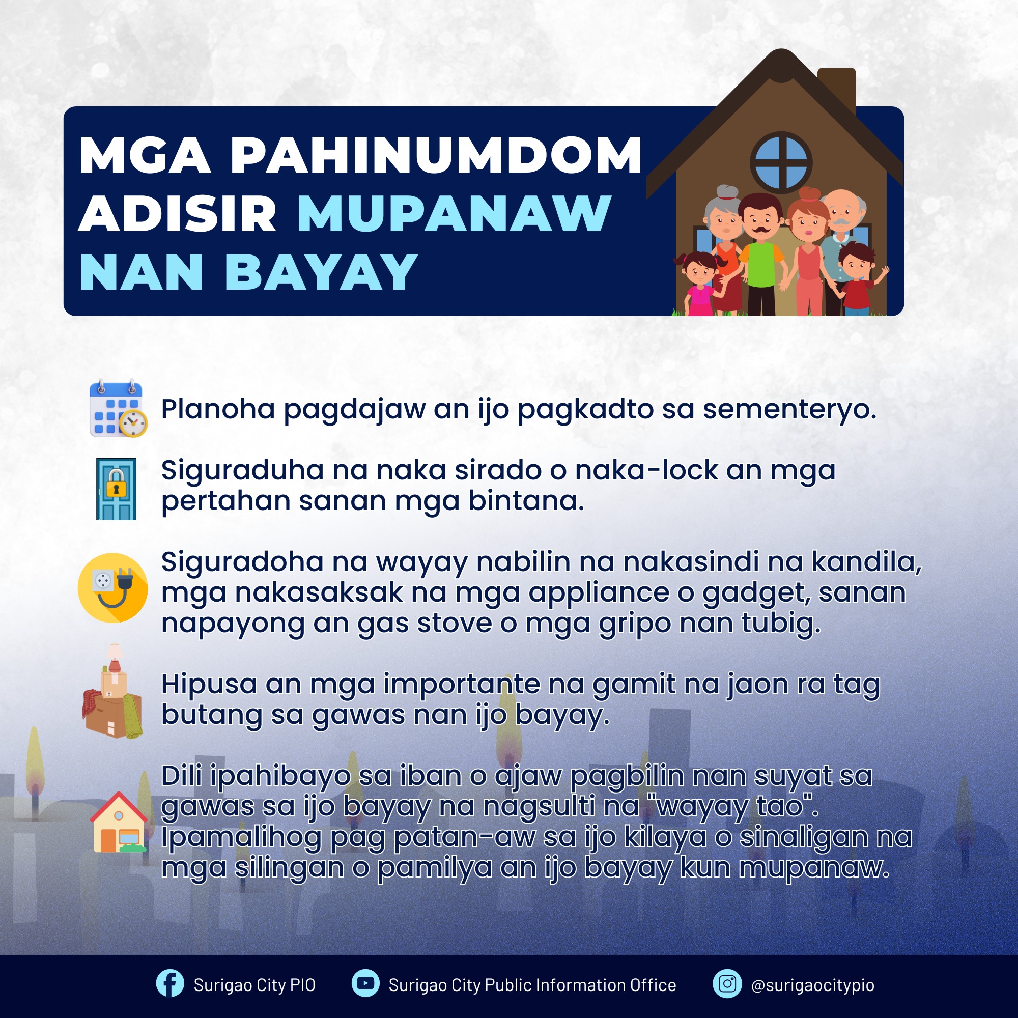 Surigao - #REMINDER: MGA PAHINUMDOM KUNG WAYAY TAWO MABILIN SA BAYAY ...