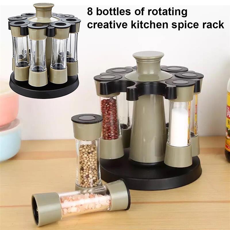 Nonstop Shop Ph - 💖 8pcs Spice Jar Rotating Rack 💖...