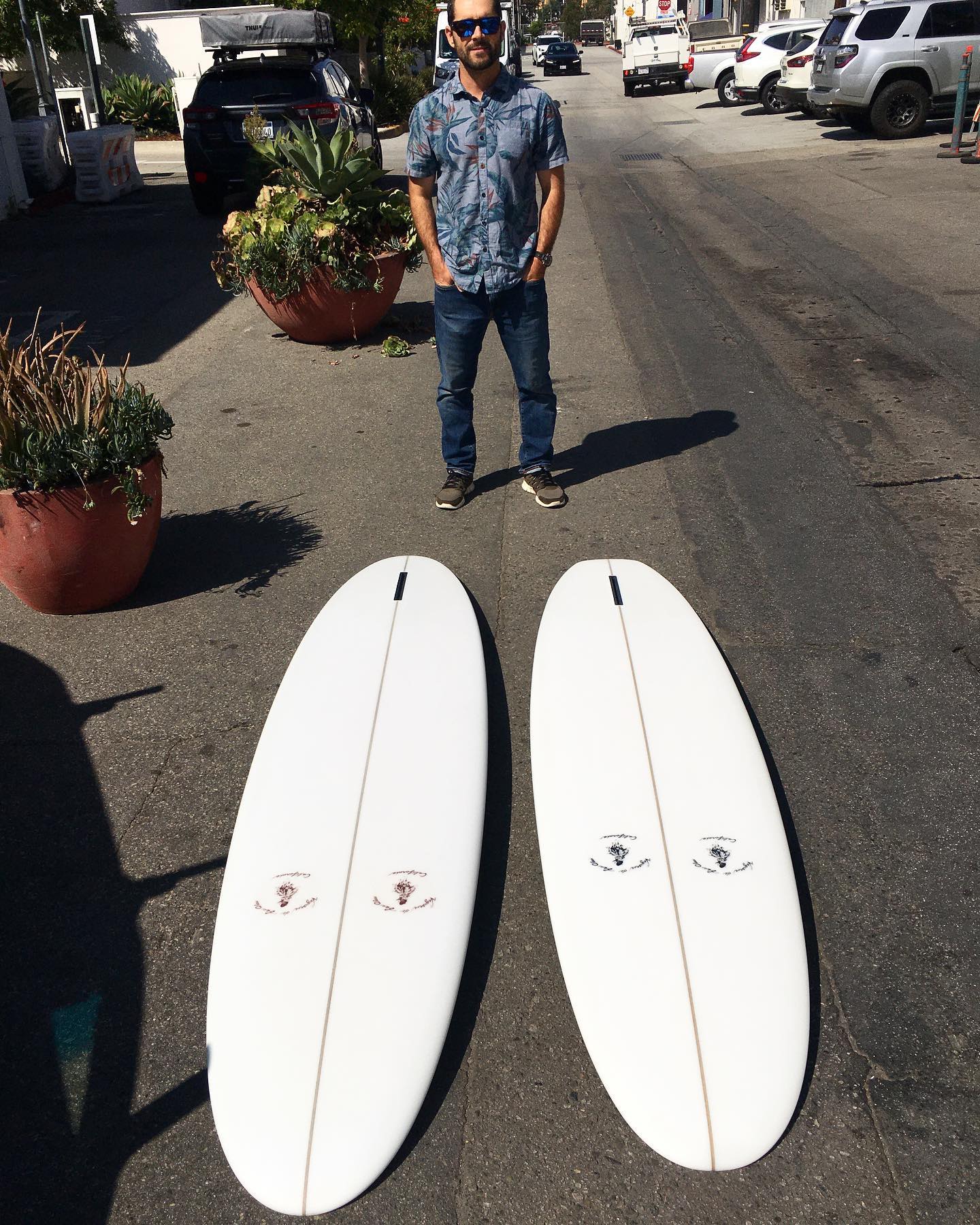 Andreini - Peter with 2 Double Enda's. 7'11” & 7'6”. Wayne Lynch