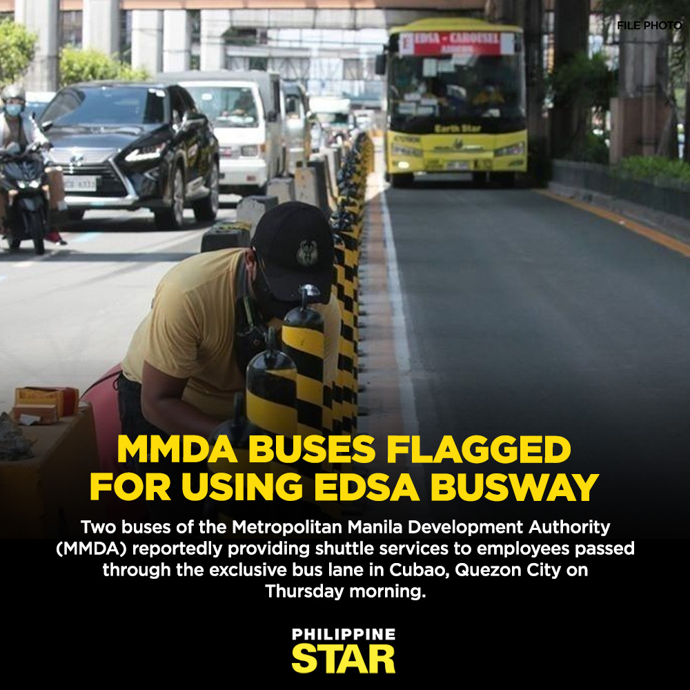 Philippine Star - Government vehicles have been flagged...