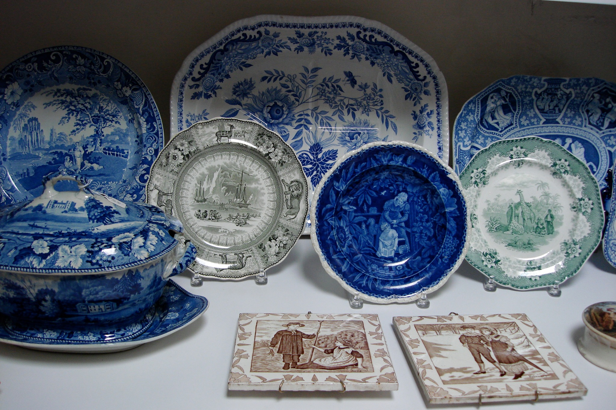 Transferware - Shown are some of the different colors and patterns of ...
