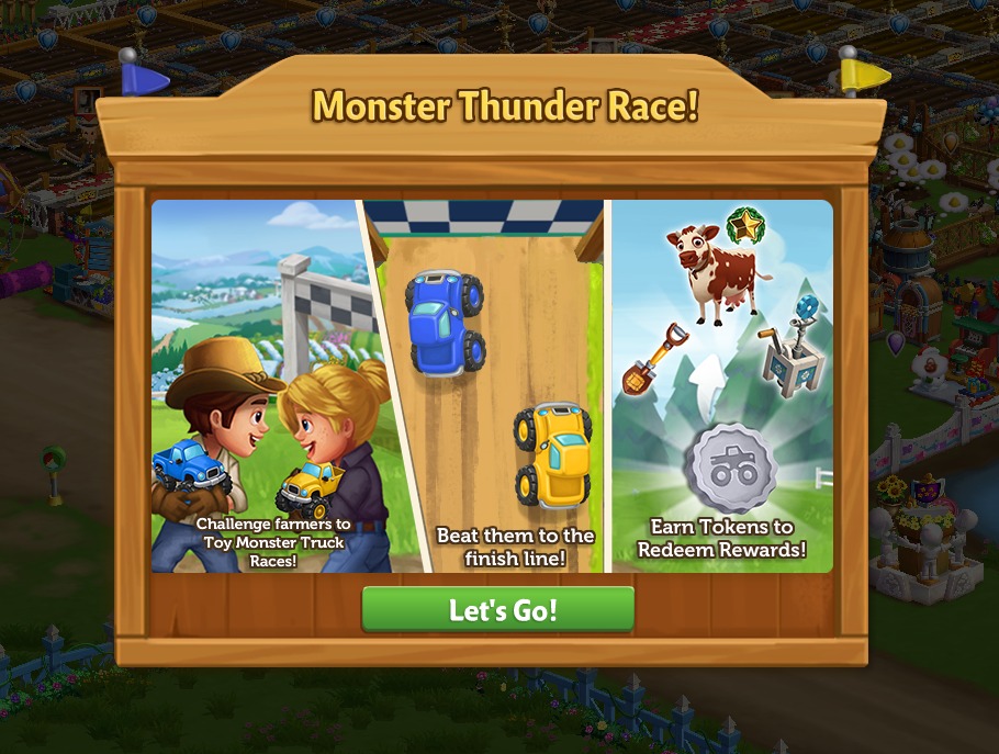 Fv2Trainer - Monster Thunder Race! Challenge farmers to Toy Monster ...