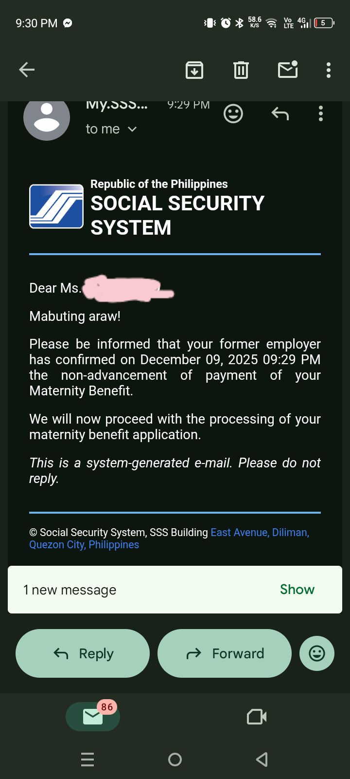 SSS Maternity Benefits Q&A Group | hello po ilang days po processing ...