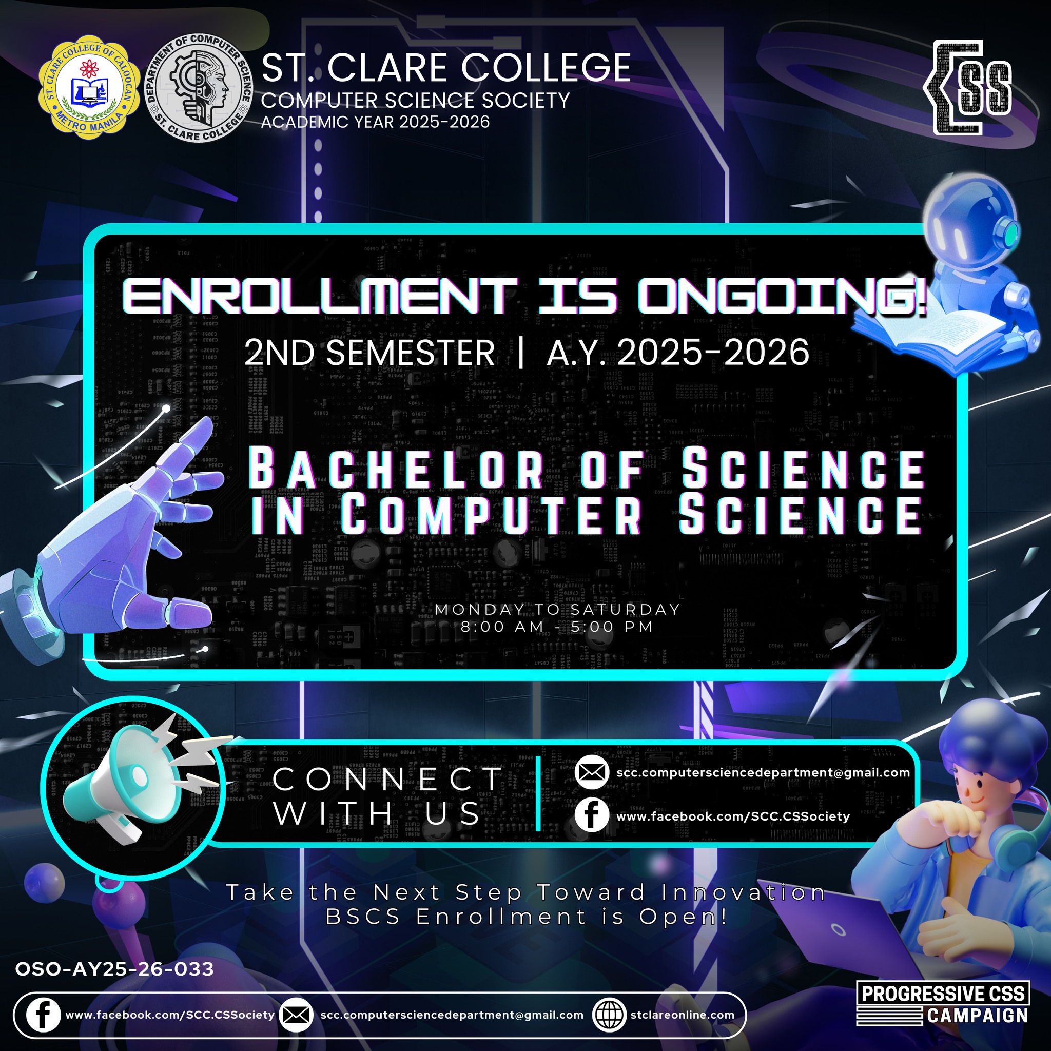 💻🌐𝗕𝗦𝗖𝗦 𝗘𝗻𝗿𝗼𝗹𝗹𝗺𝗲𝗻𝘁 𝗶𝘀... - SCC Computer Science Society | Facebook