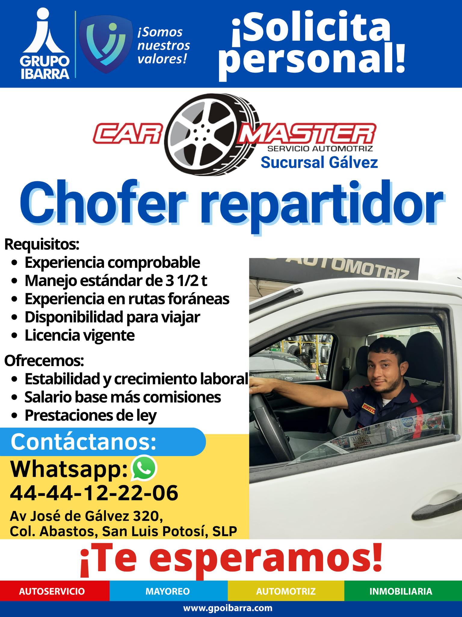 Car - 🏁🚩 ¡Car Master Suc. Gálvez solicita Chofer Repartidor! 🚩 👉🏼Nos ...