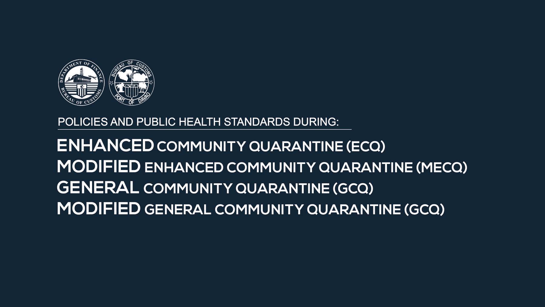Here are the polices... - Bureau of Customs - Port of Davao