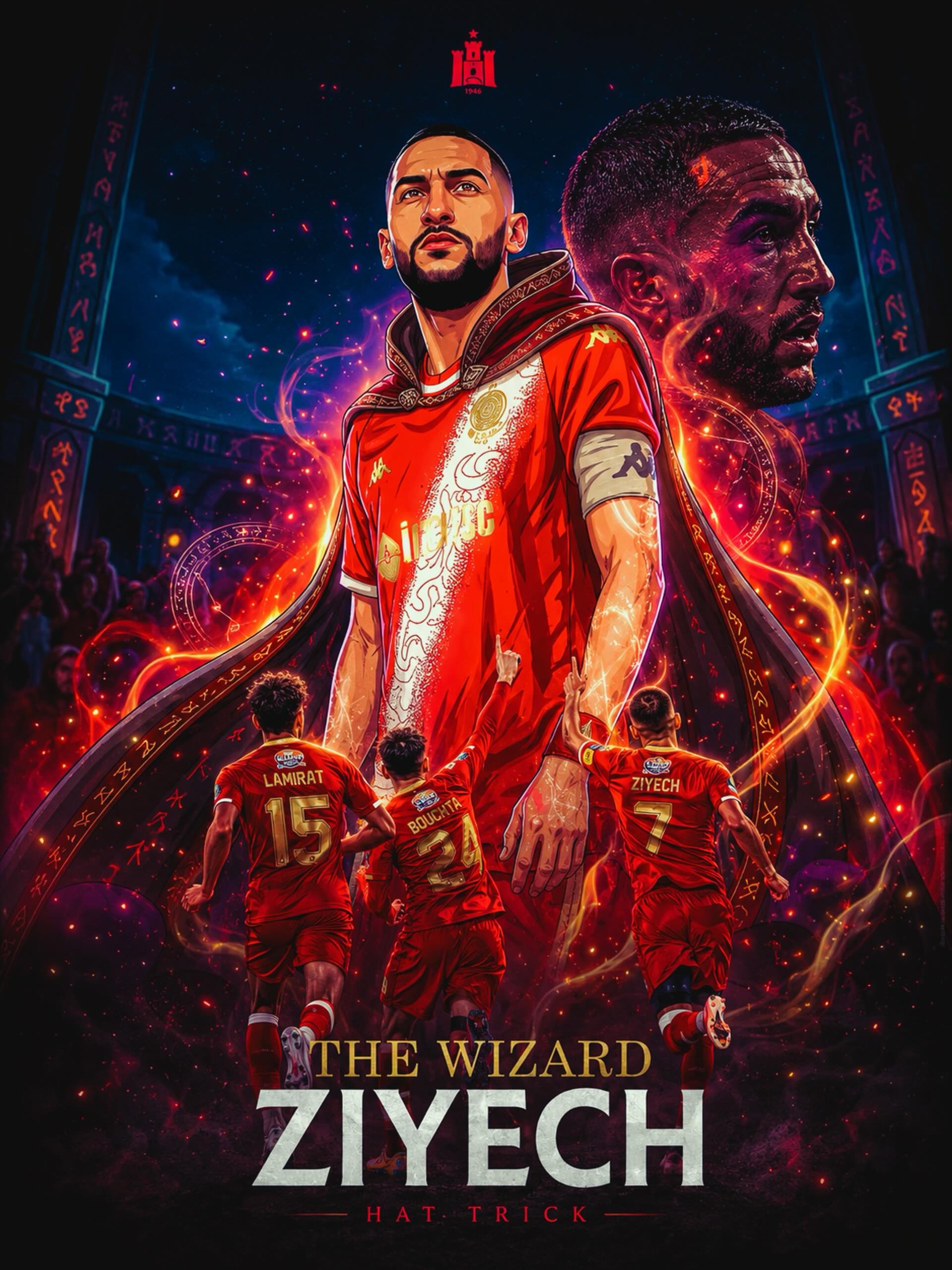 Hakim Ziyech on the front of Vogue Magazine.